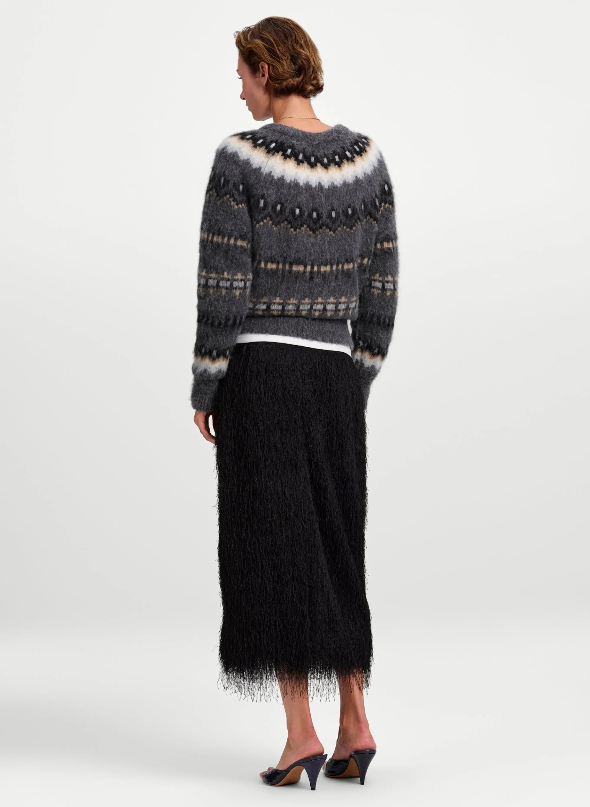 Phoebe Fringe Midi Skirt sold by A.L.C. product image thumbnail 4