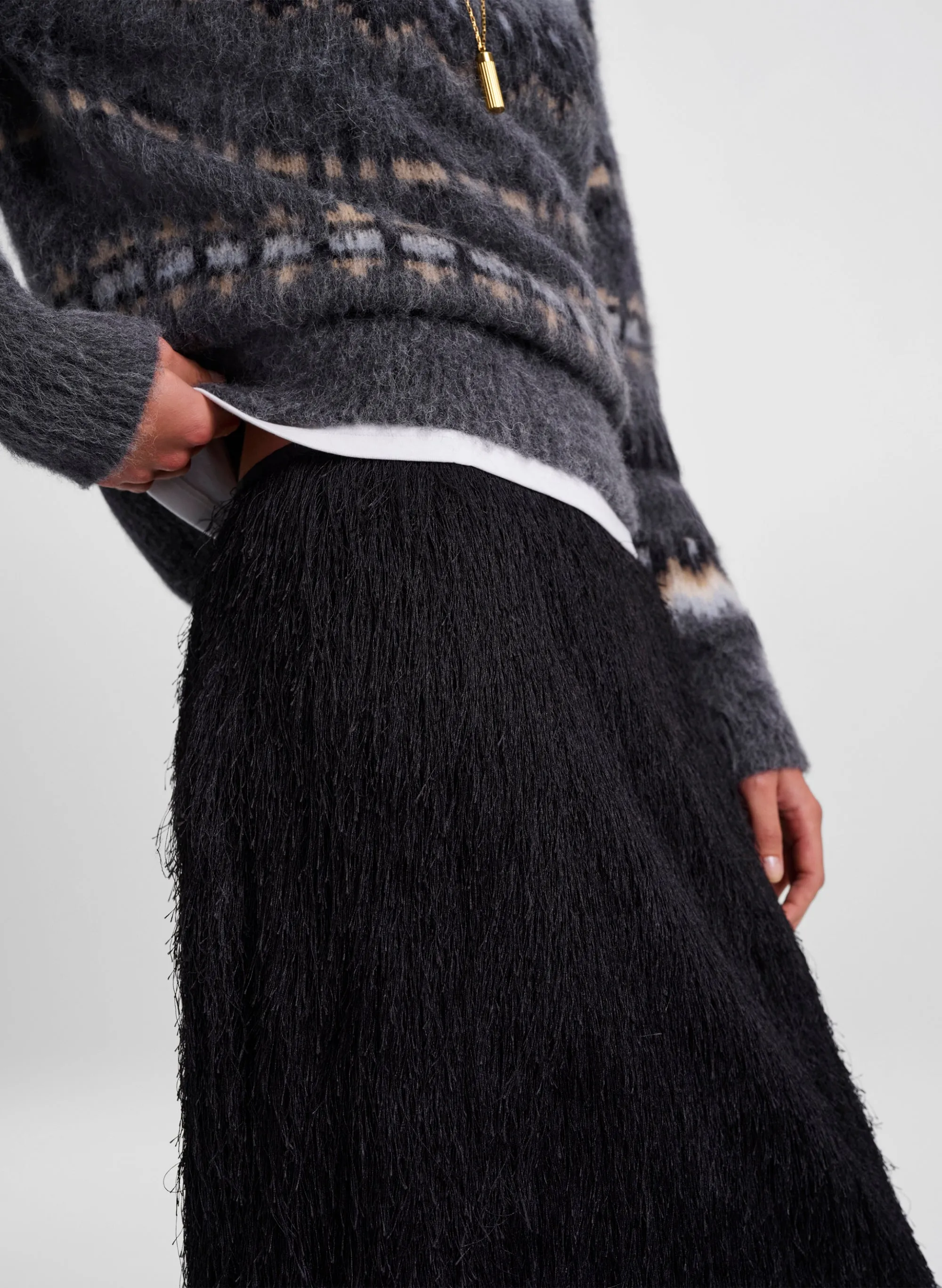 Phoebe Fringe Midi Skirt sold by A.L.C. product image thumbnail 2