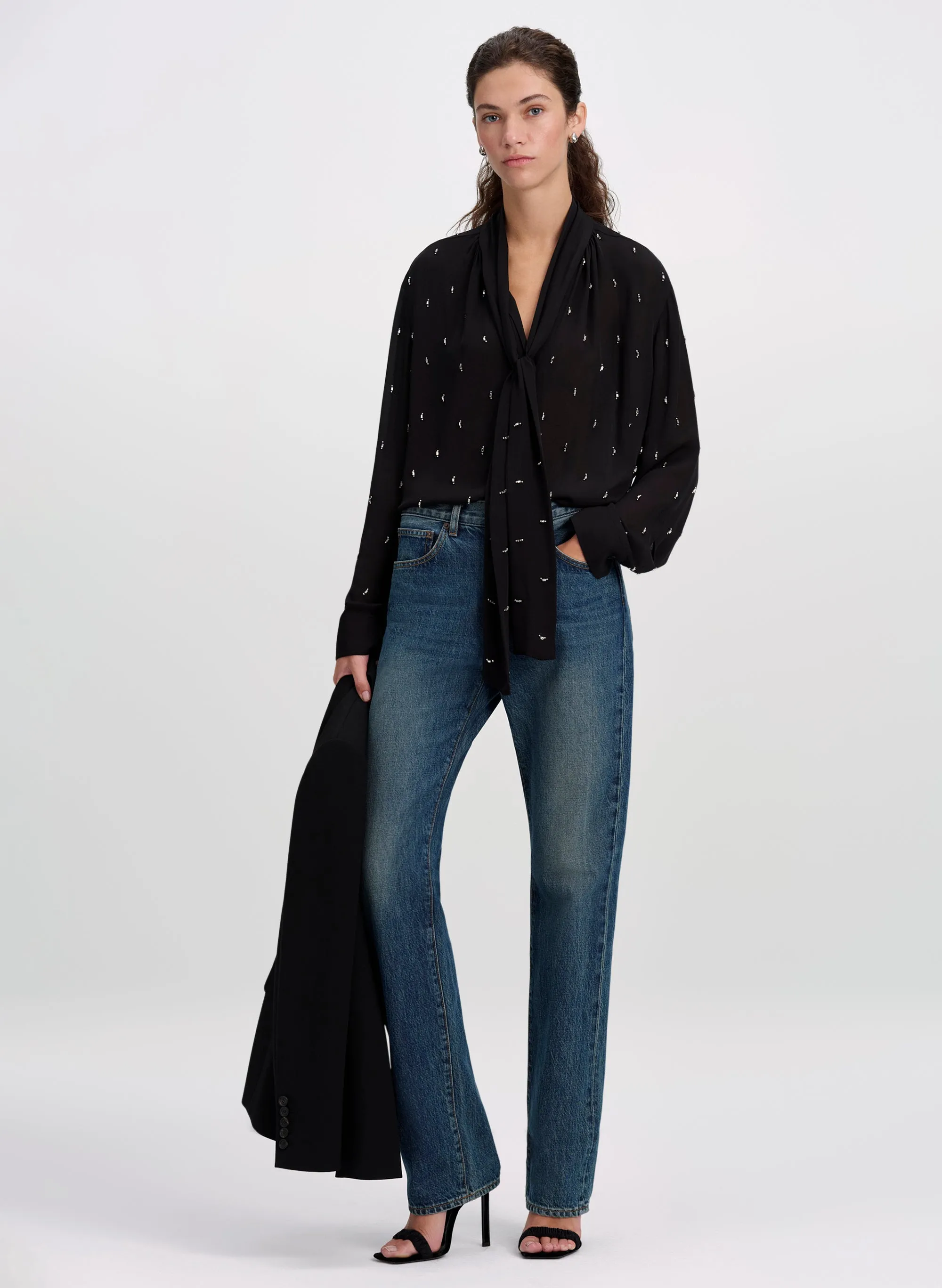 Vivi Embellished Silk Top sold by A.L.C. product image thumbnail 3