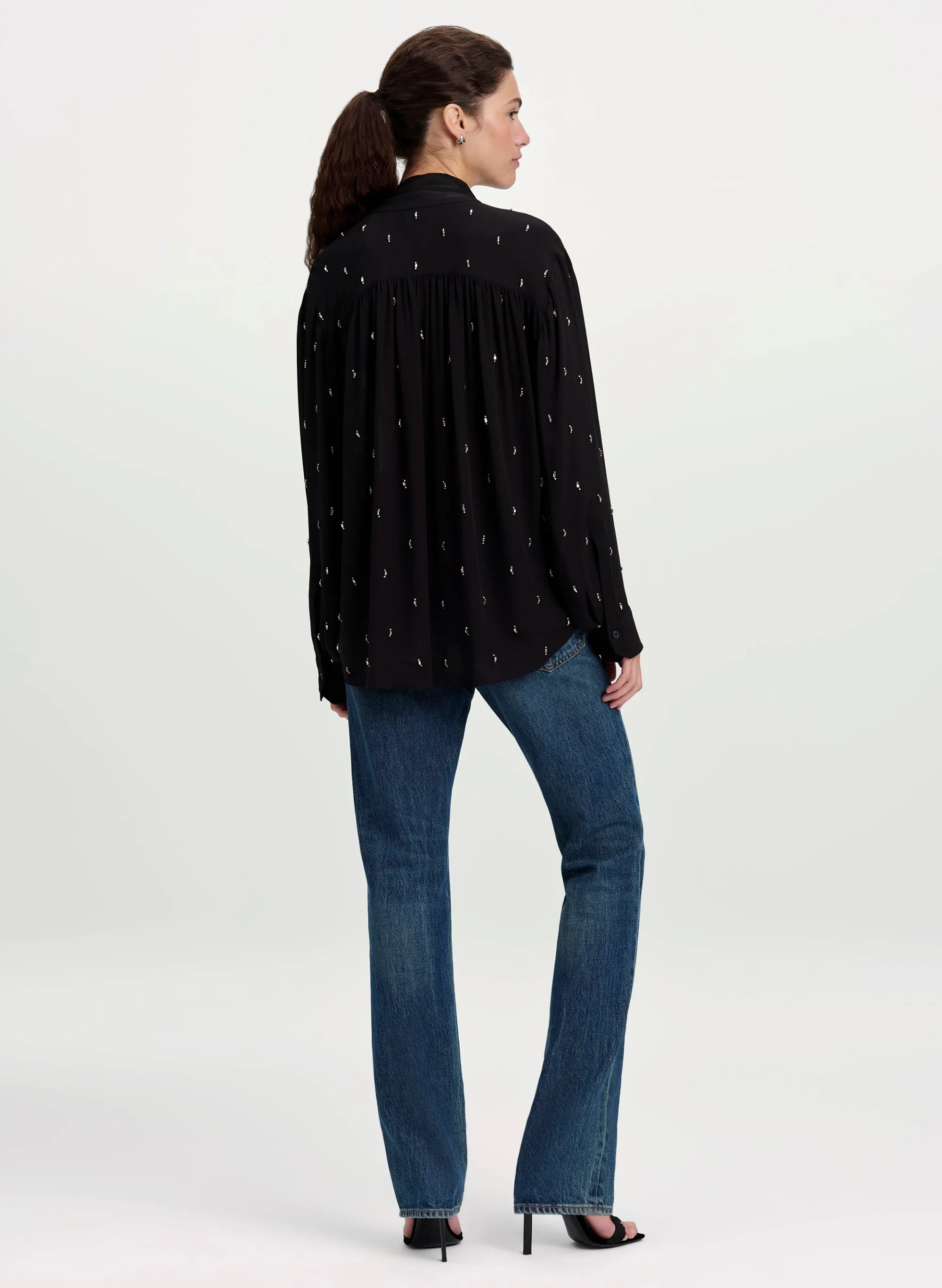 Vivi Embellished Silk Top sold by A.L.C. product image thumbnail 4