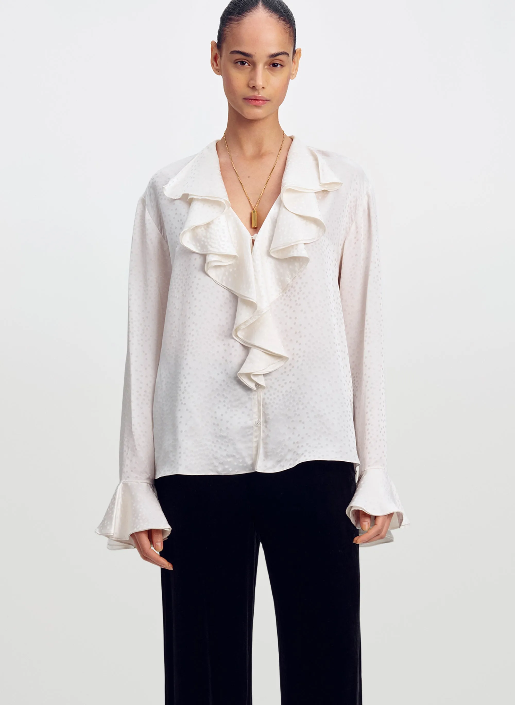 Colette Silk Jacquard Top sold by A.L.C.