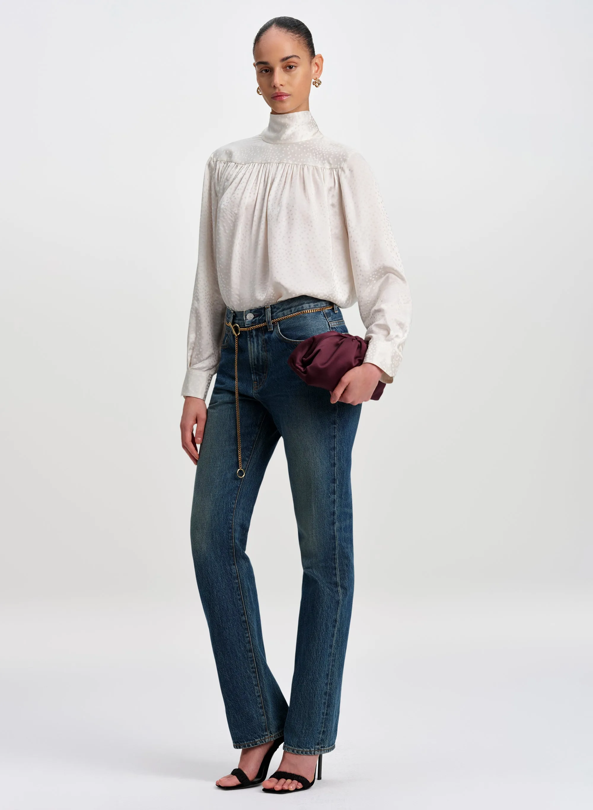 Danielle Silk Jacquard Top sold by A.L.C. product image thumbnail 3