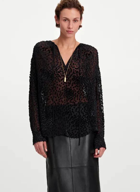 Aurelia Silk Devoré Top made by A.L.C.