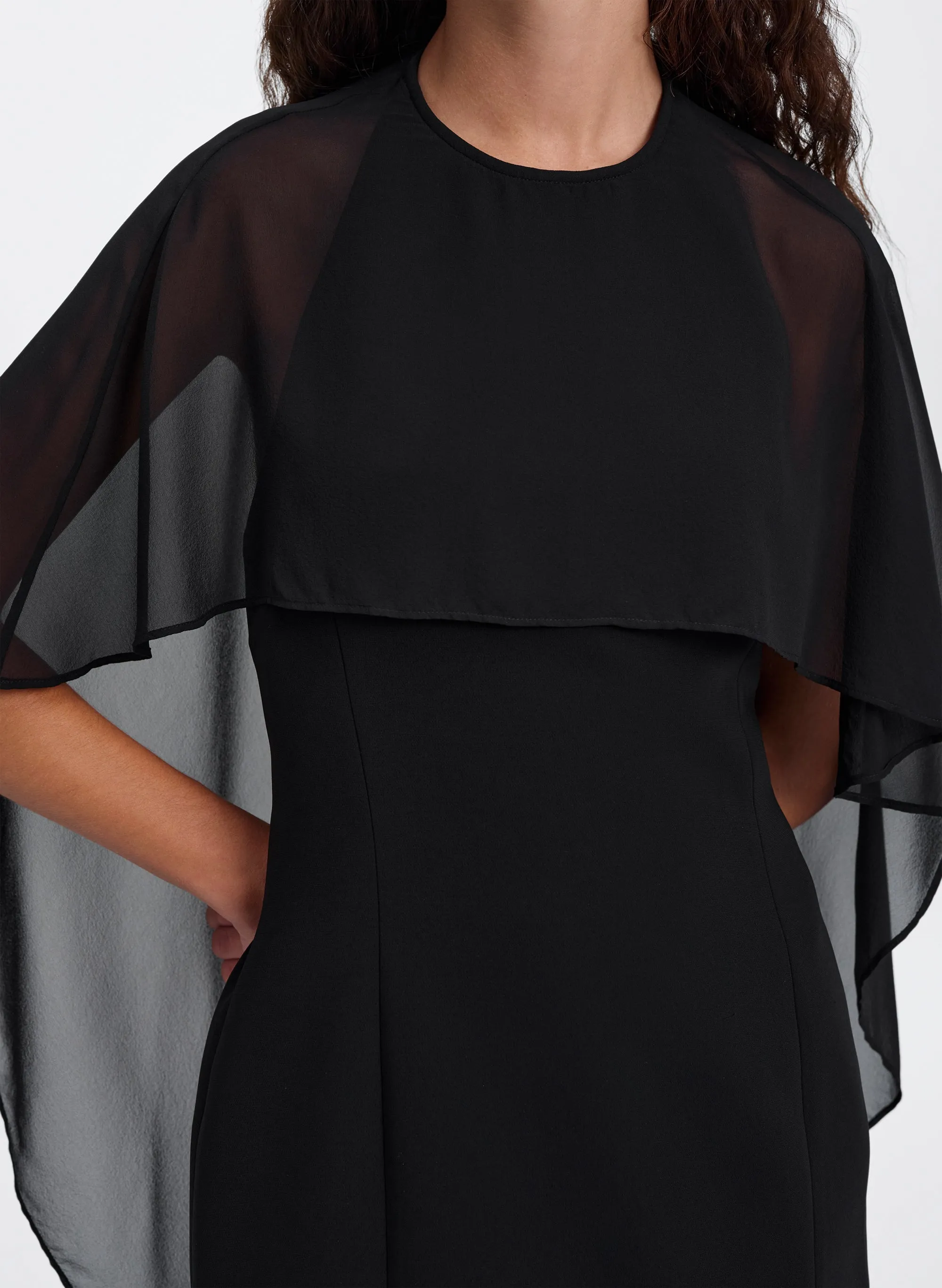 Adela Silk Chiffon Caped Mini Dress sold by A.L.C. product image thumbnail 2