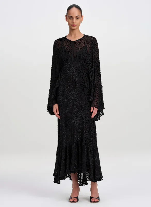 Uma Silk Devoré Midi Dress made by A.L.C.