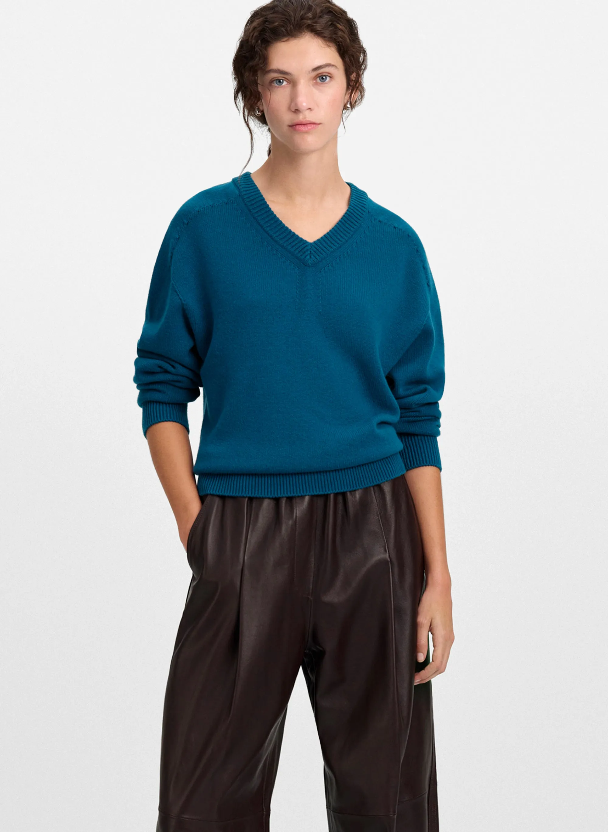 Calven Cashmere V-Neck Sweater sold by A.L.C.