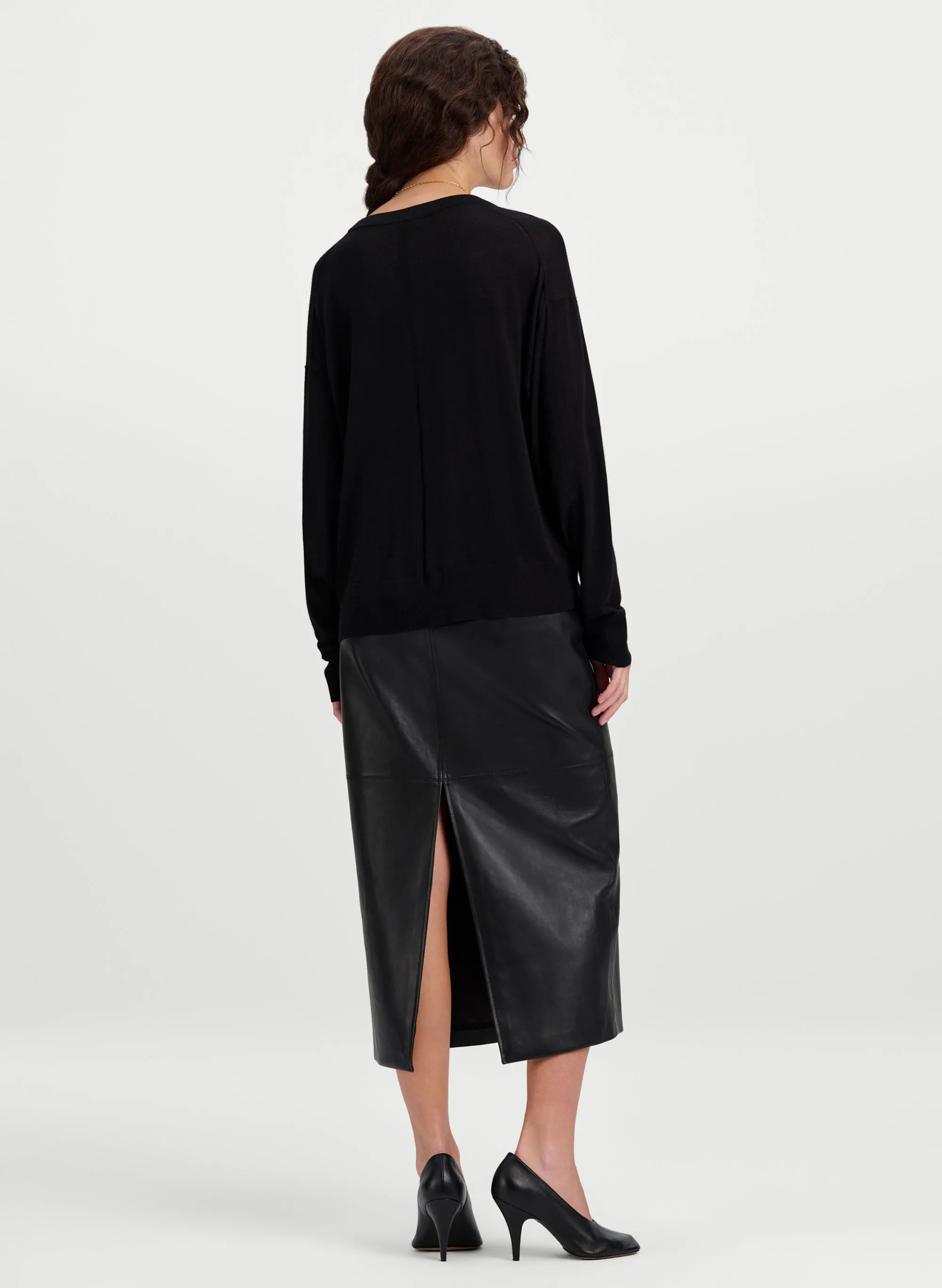 Nicole Fine Merino V Neck Sweater sold by A.L.C. product image thumbnail 4