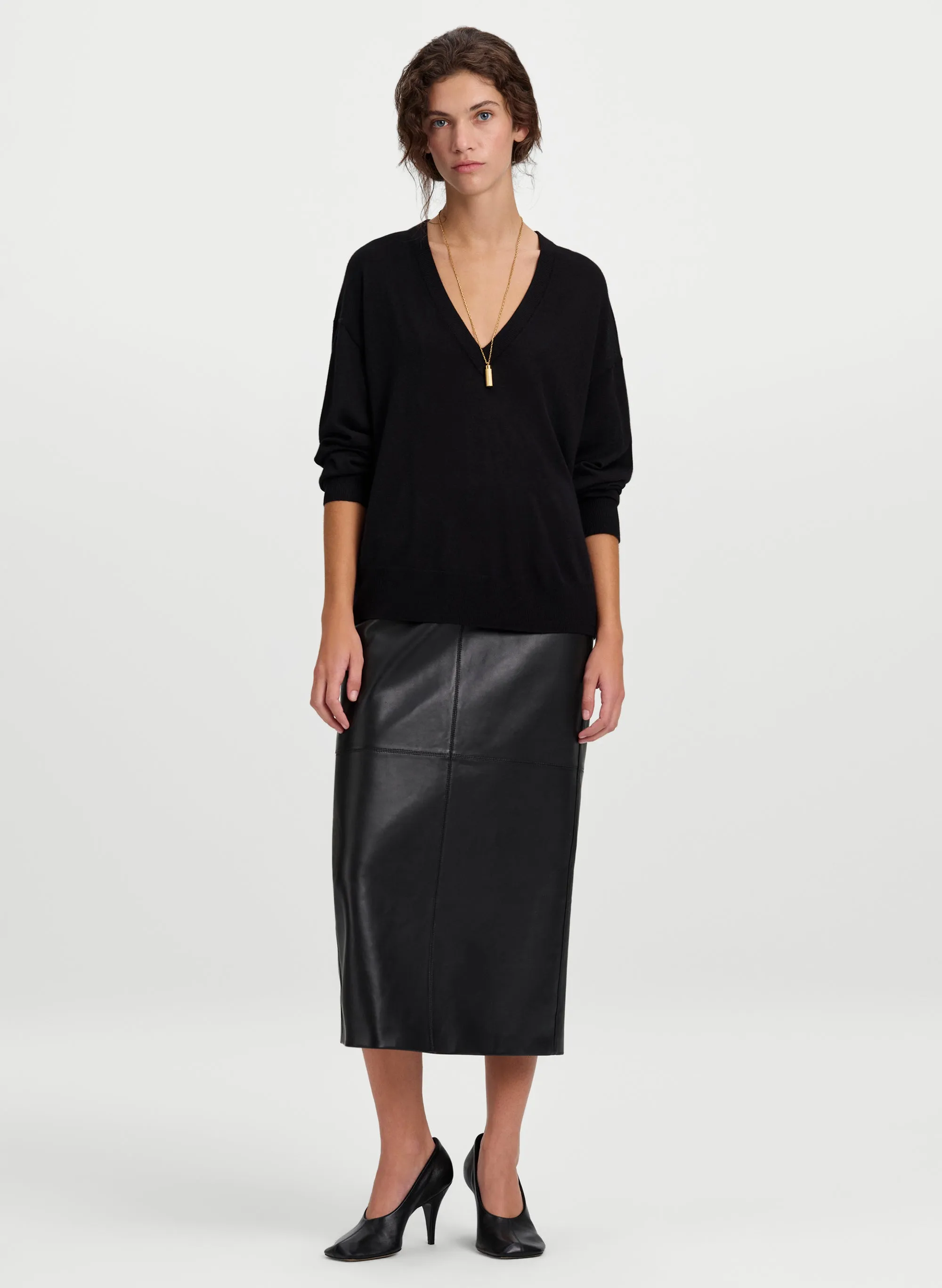 Nicole Fine Merino V Neck Sweater sold by A.L.C.