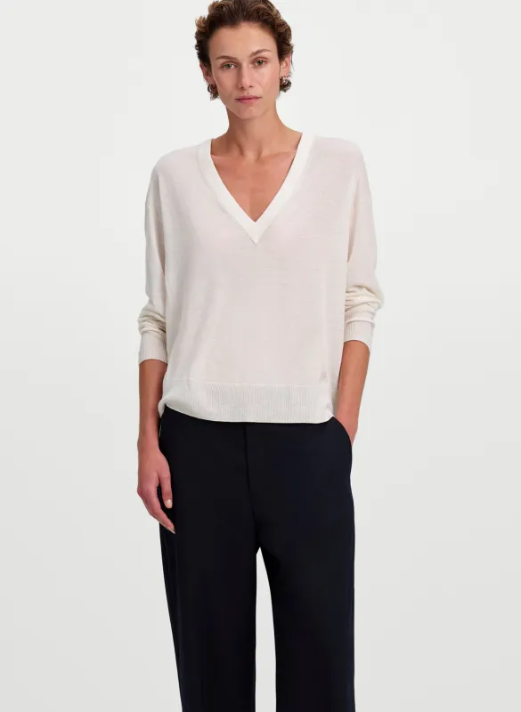 Nicole Fine Merino V-Neck Sweater made by A.L.C.