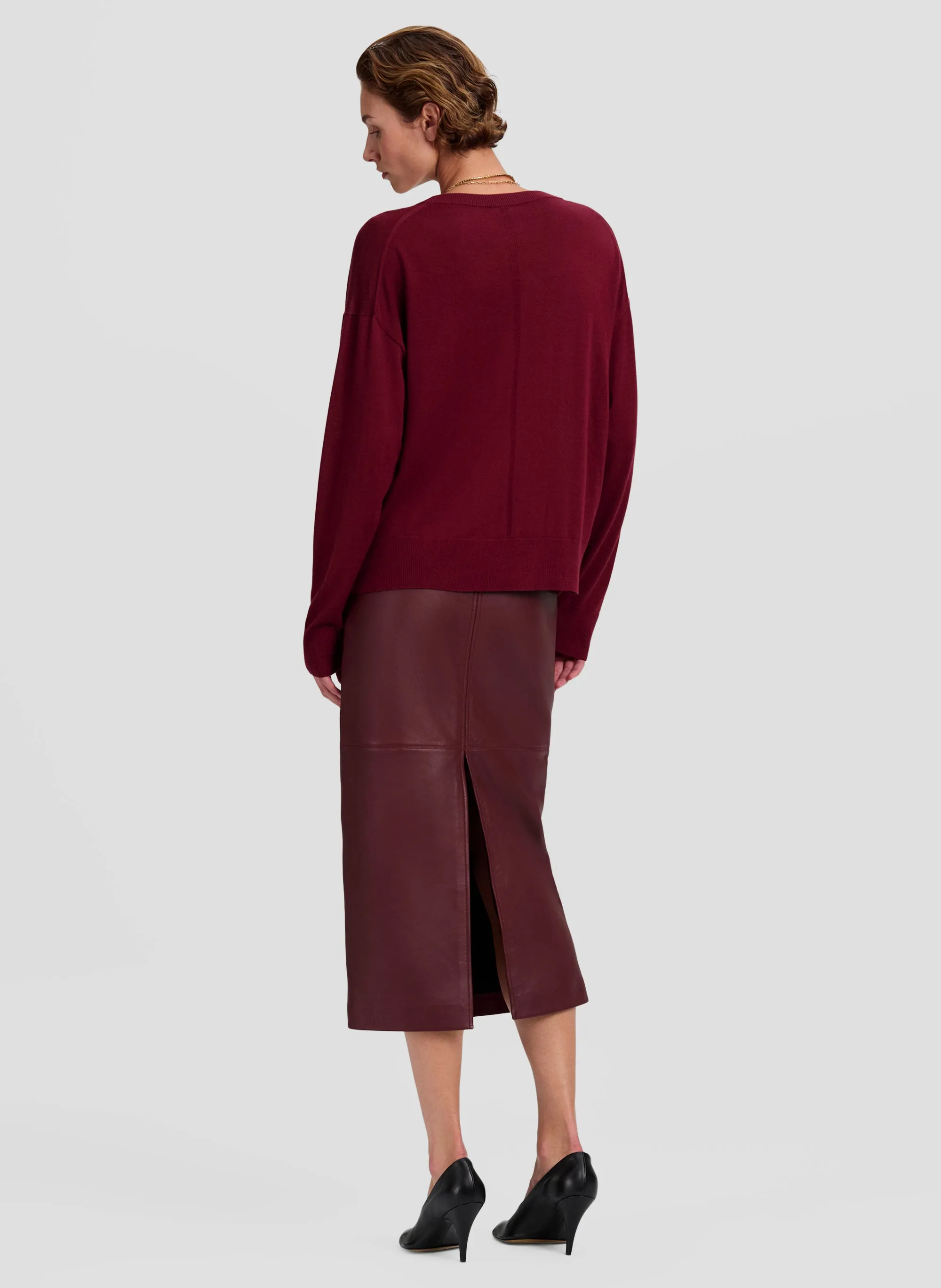 Nicole Fine Merino V-Neck Sweater sold by A.L.C. product image thumbnail 4