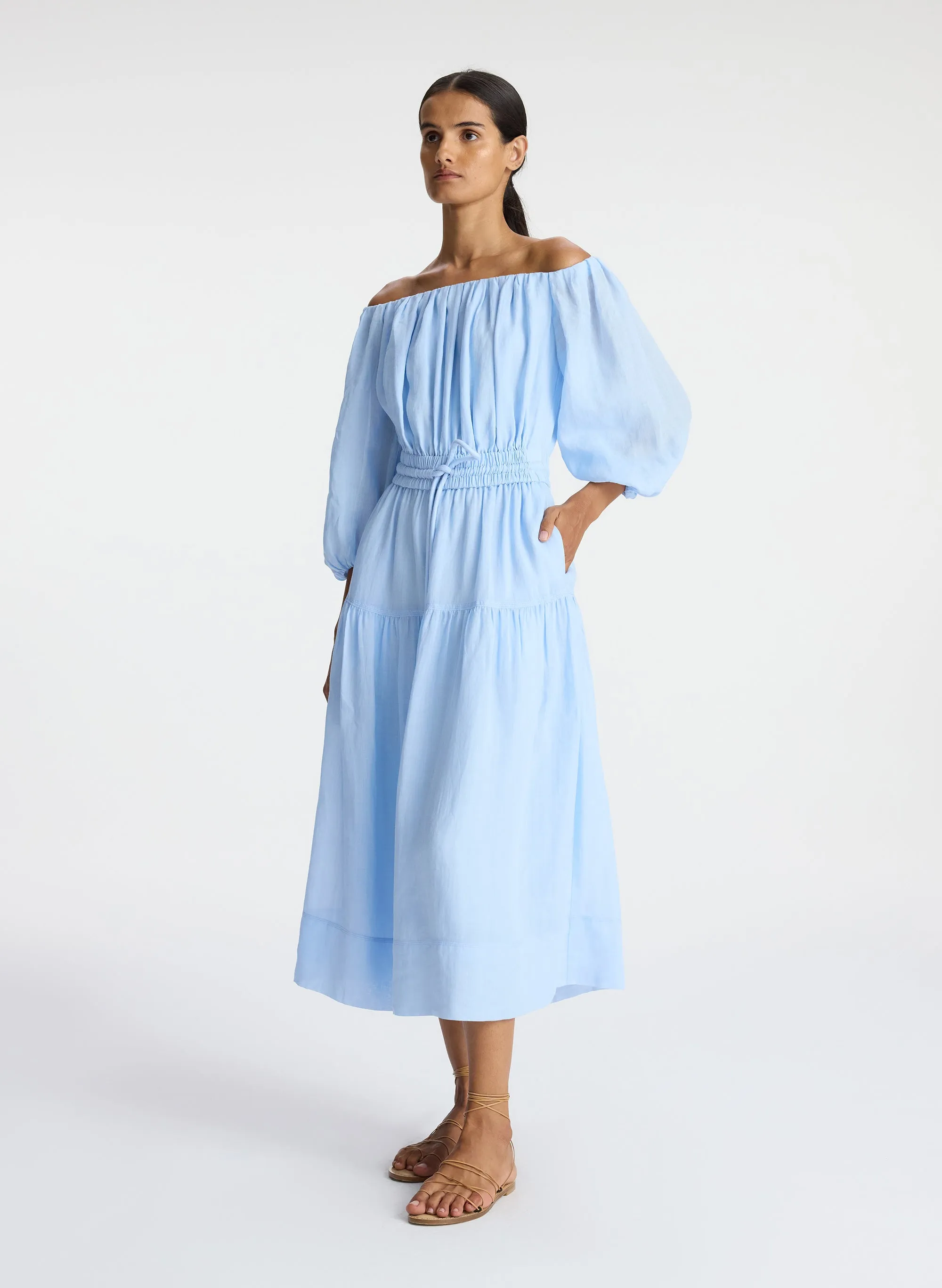 Indy Off Shoulder Midi Dress sold by A.L.C. product image thumbnail 4