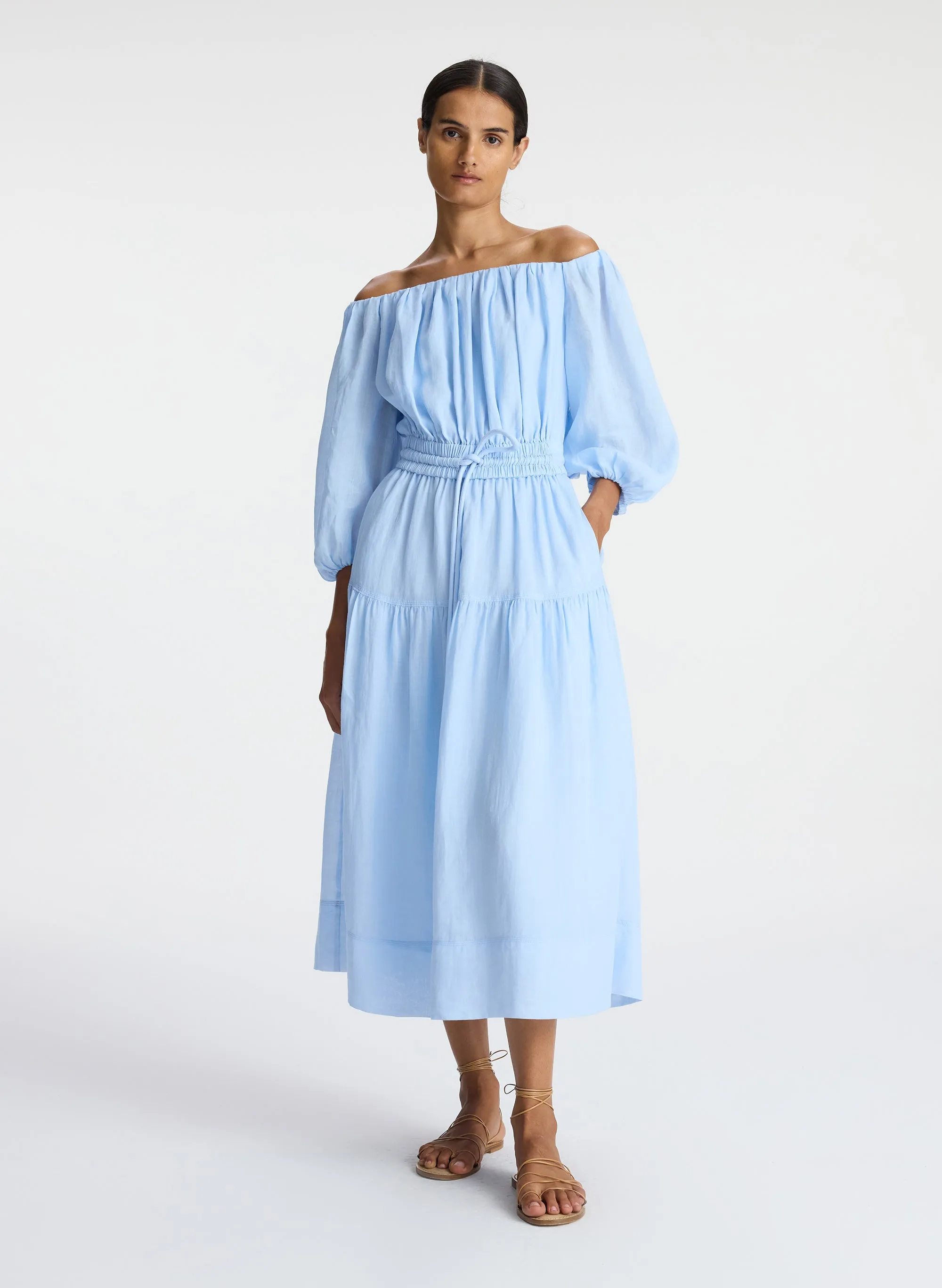 Indy Off Shoulder Midi Dress sold by A.L.C.