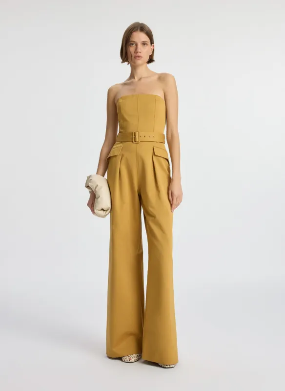 Presley Strapless Cotton Jumpsuit made by A.L.C.