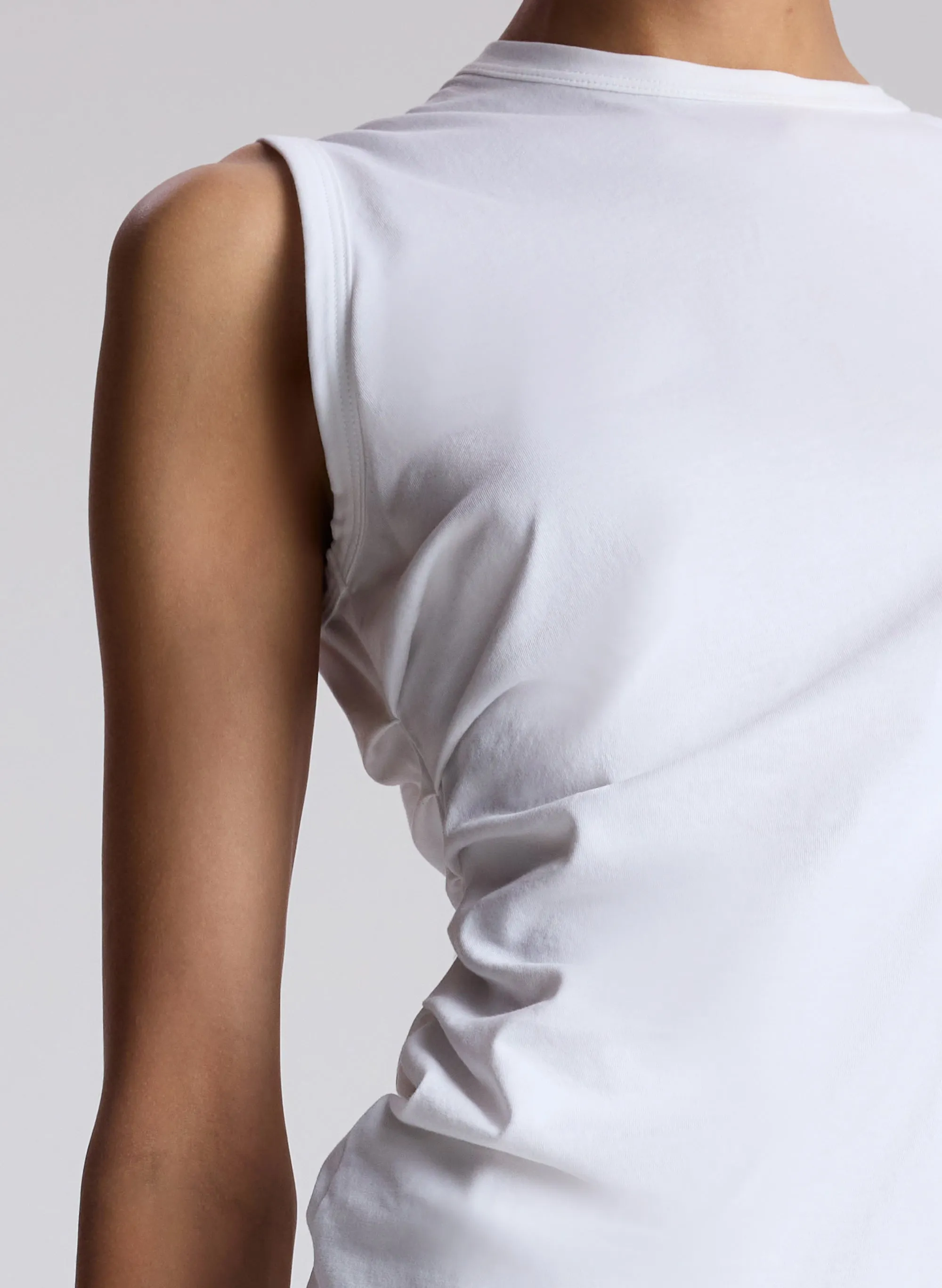 Zoey Cotton Ruched Tank sold by A.L.C. product image thumbnail 2