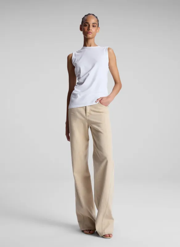 Zoey Cotton Ruched Tank sold by A.L.C.