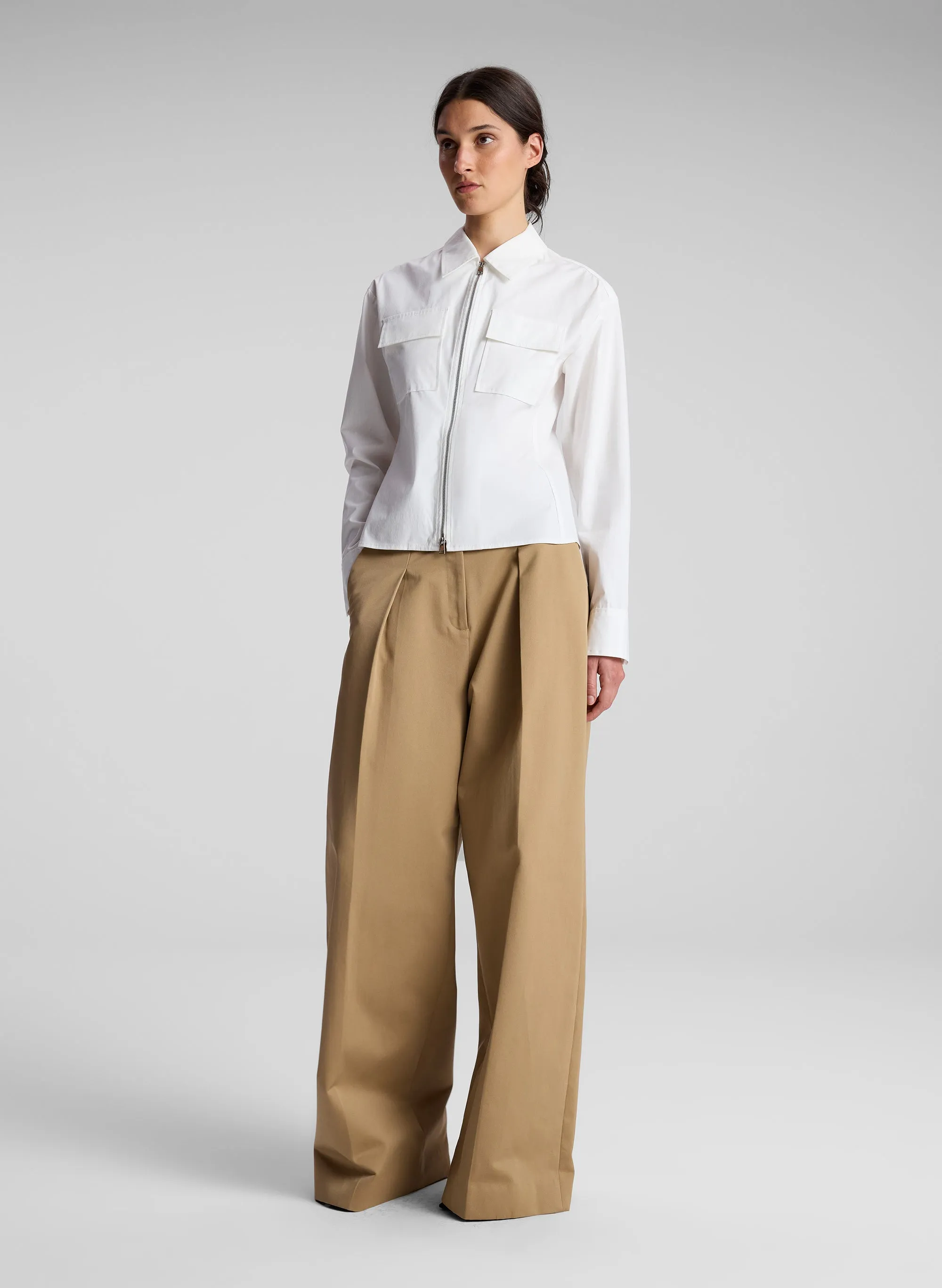 Sage Cotton Zip Top sold by A.L.C. product image thumbnail 3