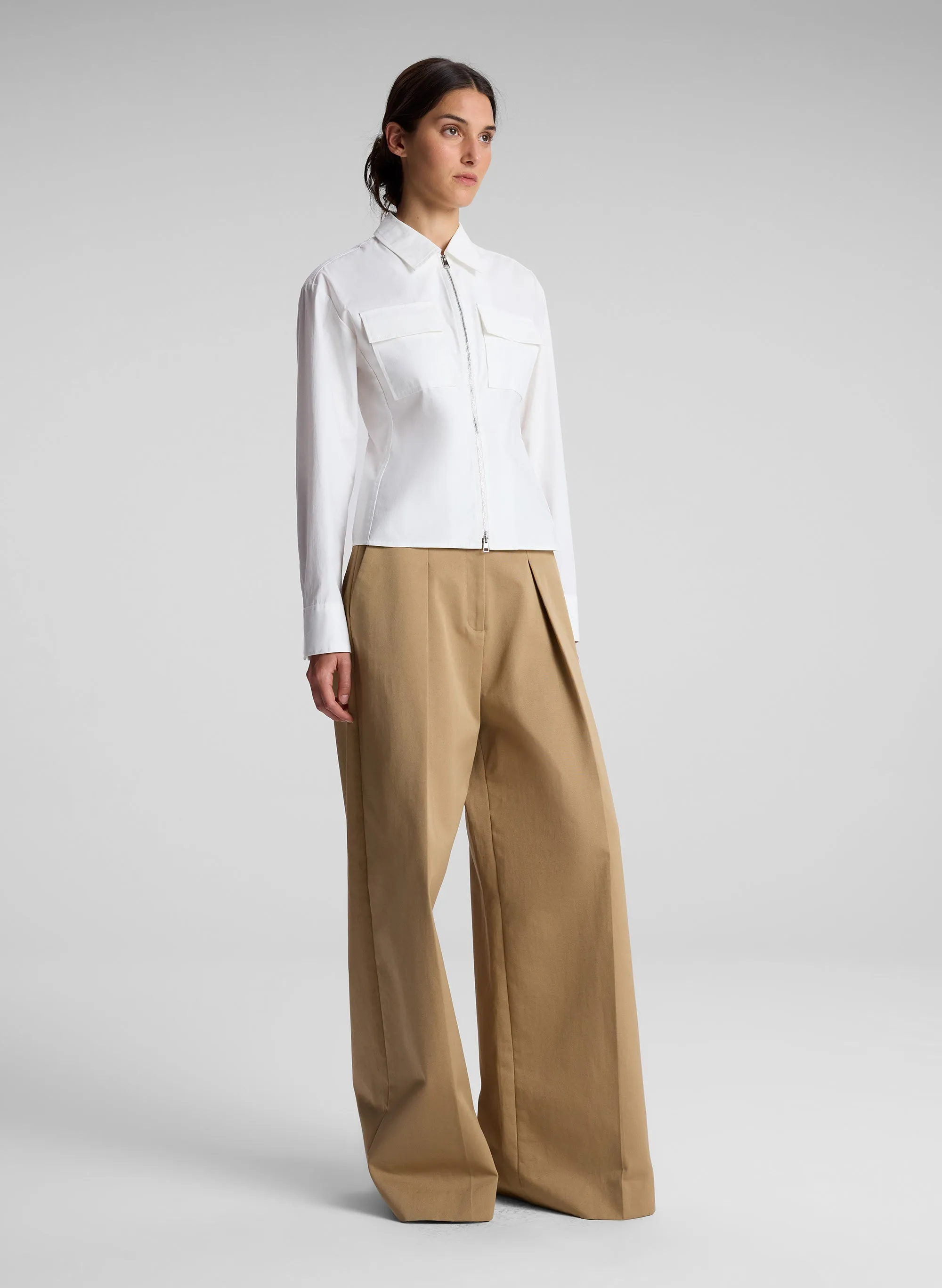 Sage Cotton Zip Top sold by A.L.C. product image thumbnail 4