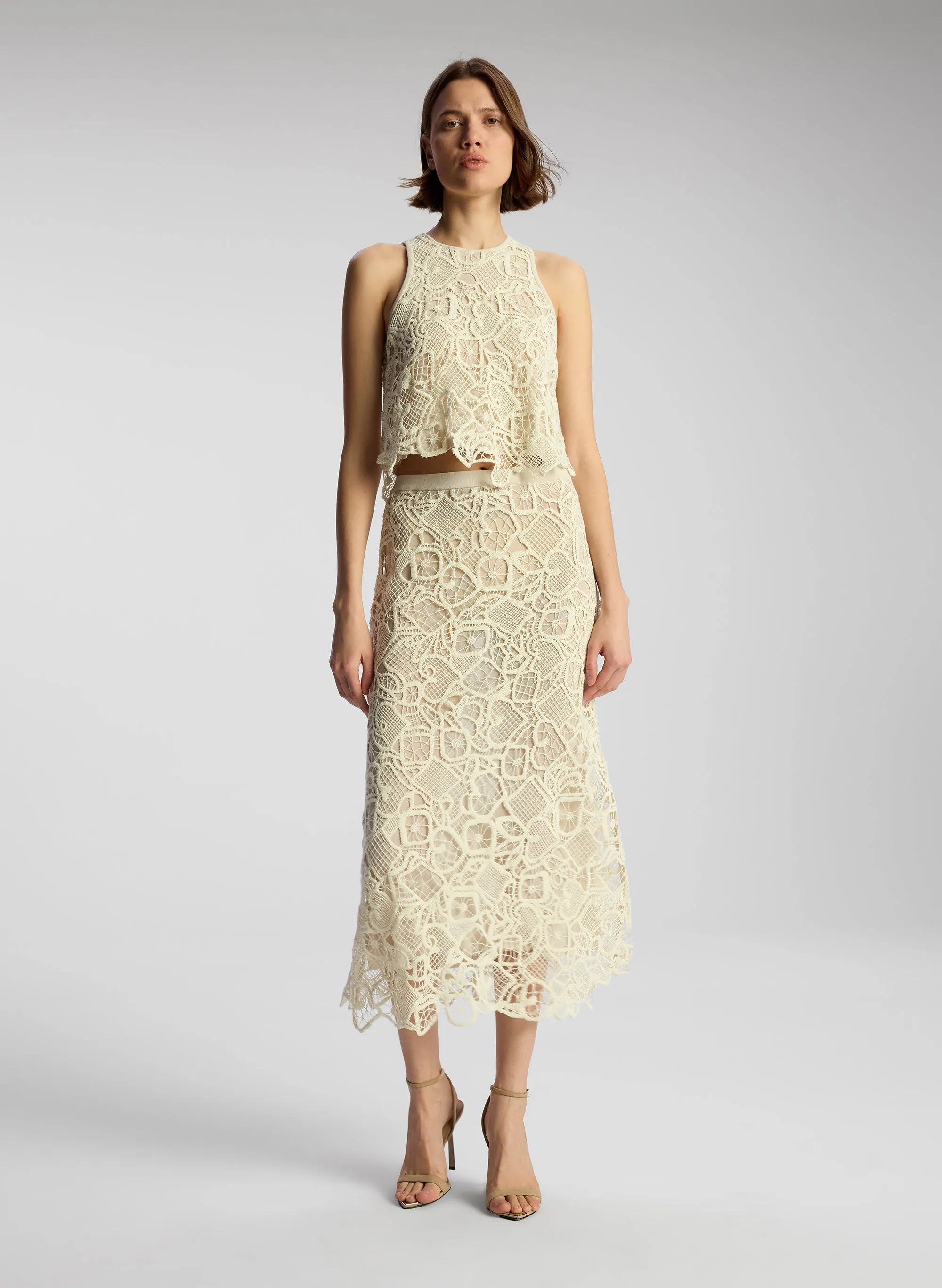 Shay Lace Midi Skirt sold by A.L.C.