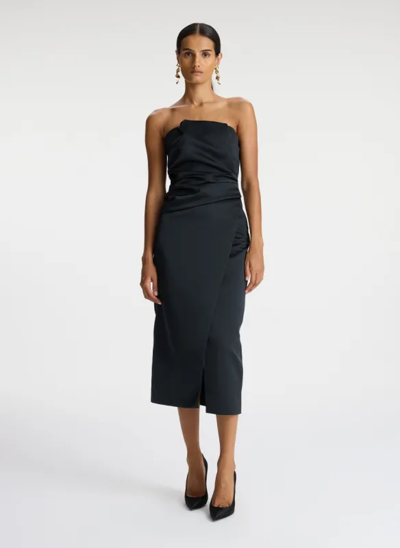 Nata Strapless Satin Dress made by A.L.C.