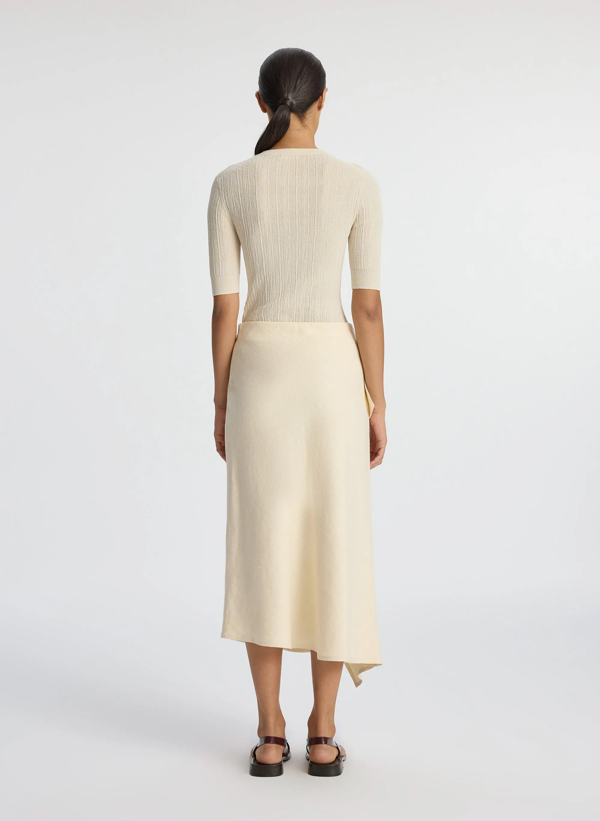 Lia Linen Midi Skirt sold by A.L.C. product image thumbnail 5