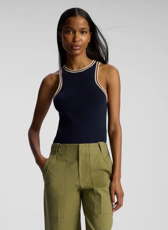 Nelly Contrast Trim Knit Tank made by A.L.C.