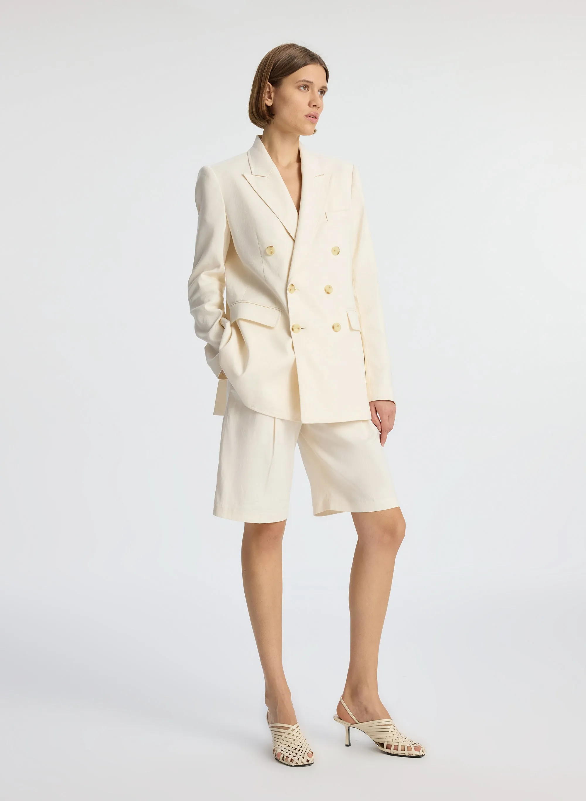 Declan Stretch Linen Jacket sold by A.L.C.