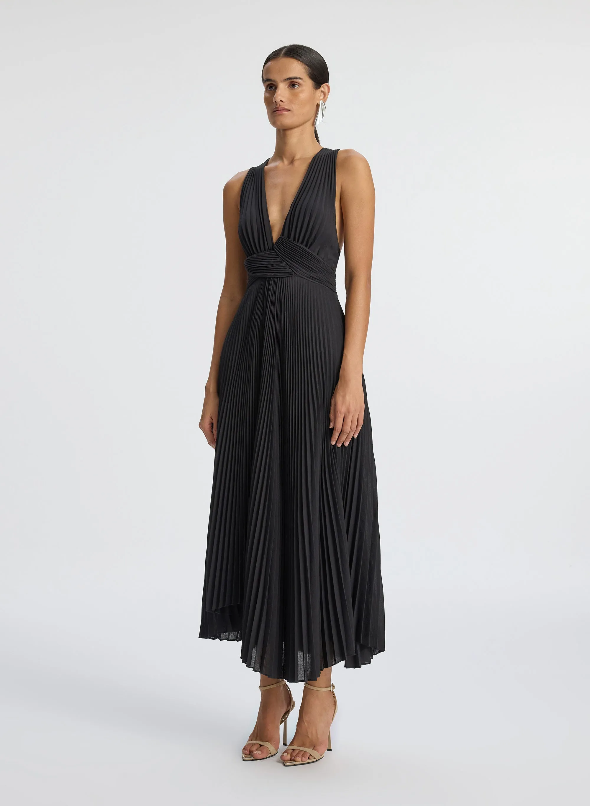 Everly Pleated Midi Dress sold by A.L.C. product image thumbnail 4