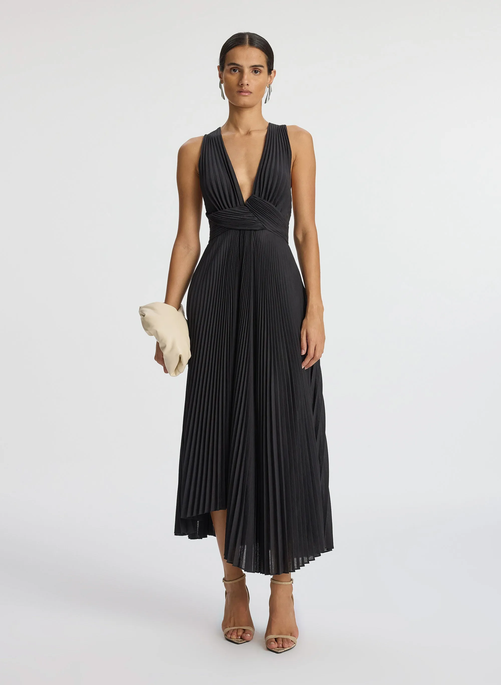 Everly Pleated Midi Dress sold by A.L.C. product image thumbnail 3