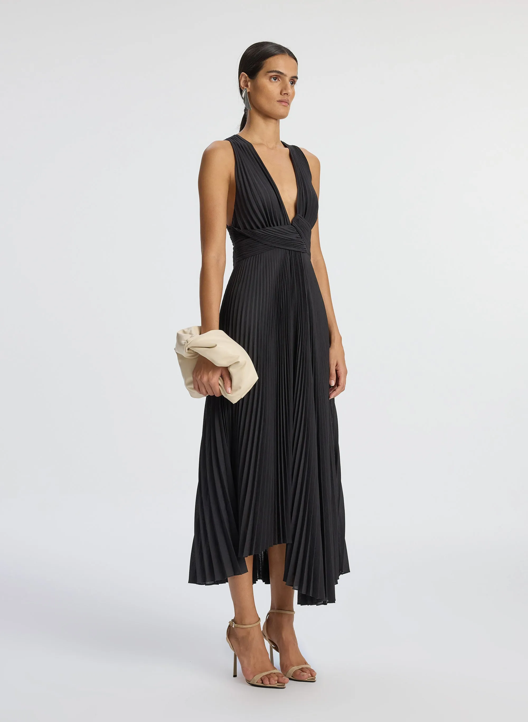Everly Pleated Midi Dress sold by A.L.C.