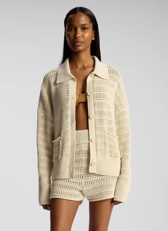 Kingsley Crochet Knit Cardigan sold by A.L.C.