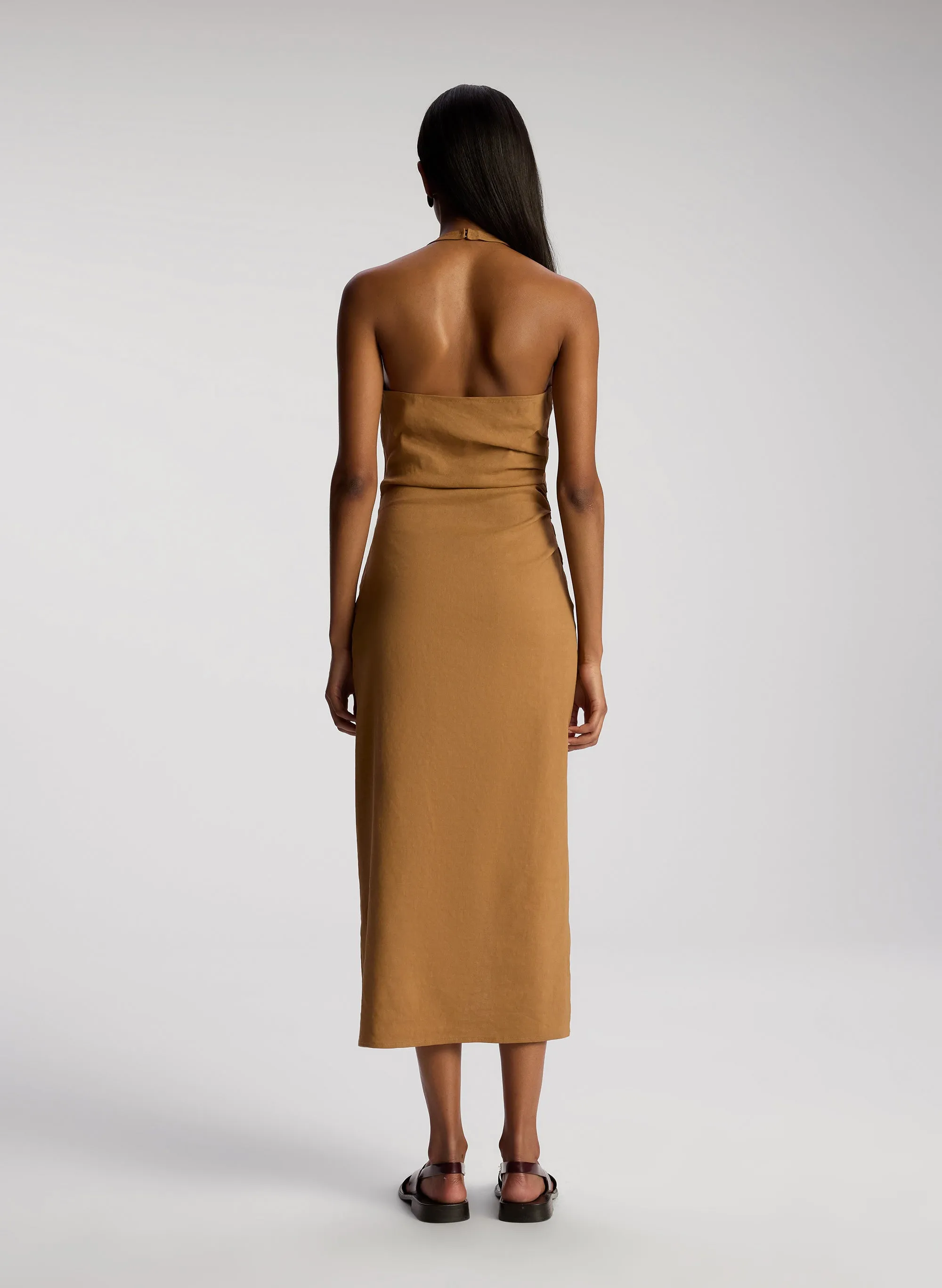 Sylvie Linen Midi Halter Dress sold by A.L.C. product image thumbnail 5