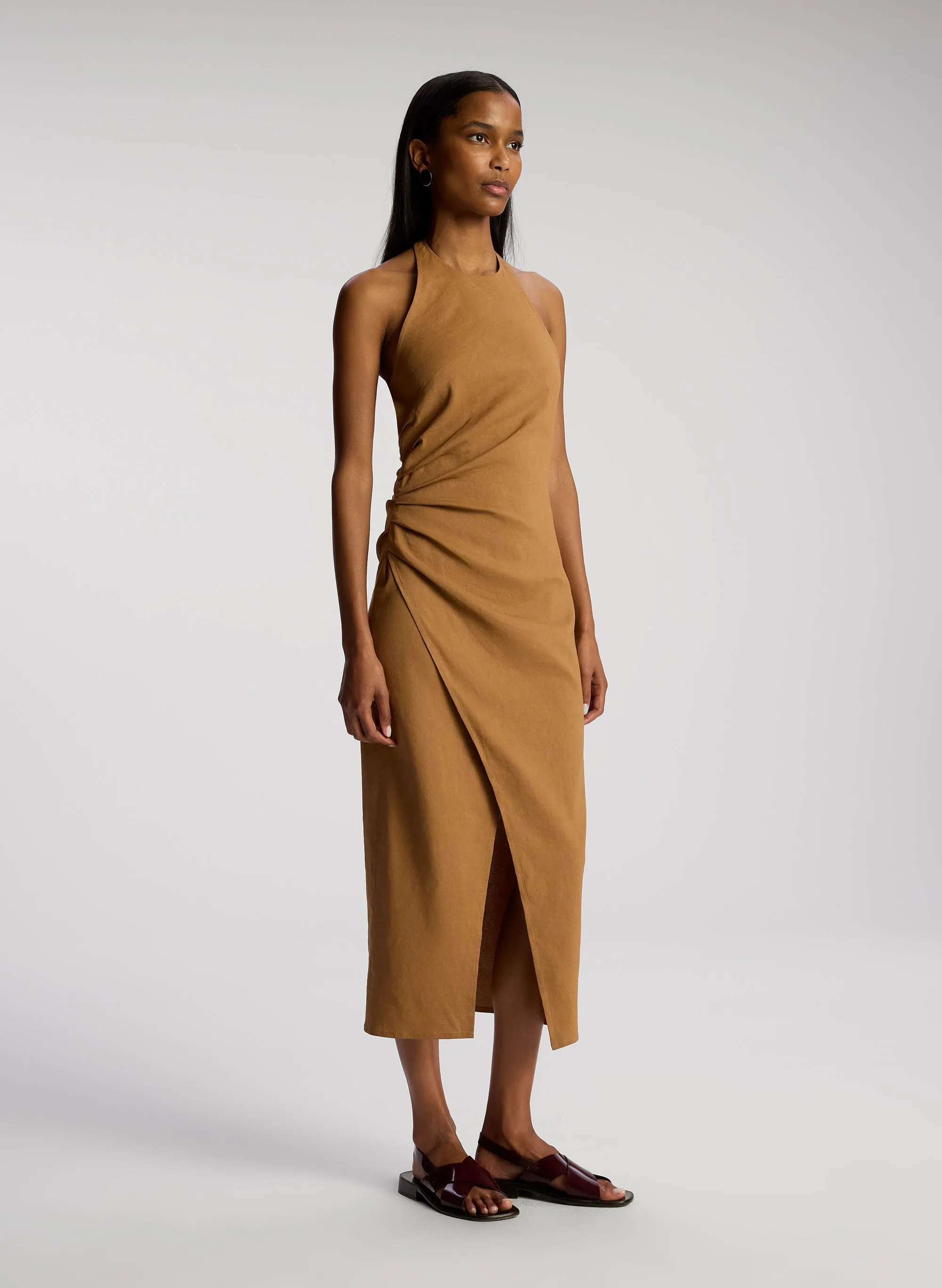 Sylvie Linen Midi Halter Dress sold by A.L.C.