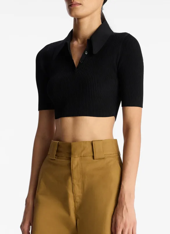 Cropped Atlas Rib Knit Top made by A.L.C.