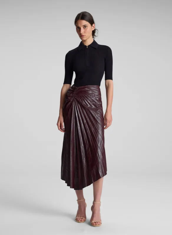 Tracy Textured Vegan Leather Skirt made by A.L.C.