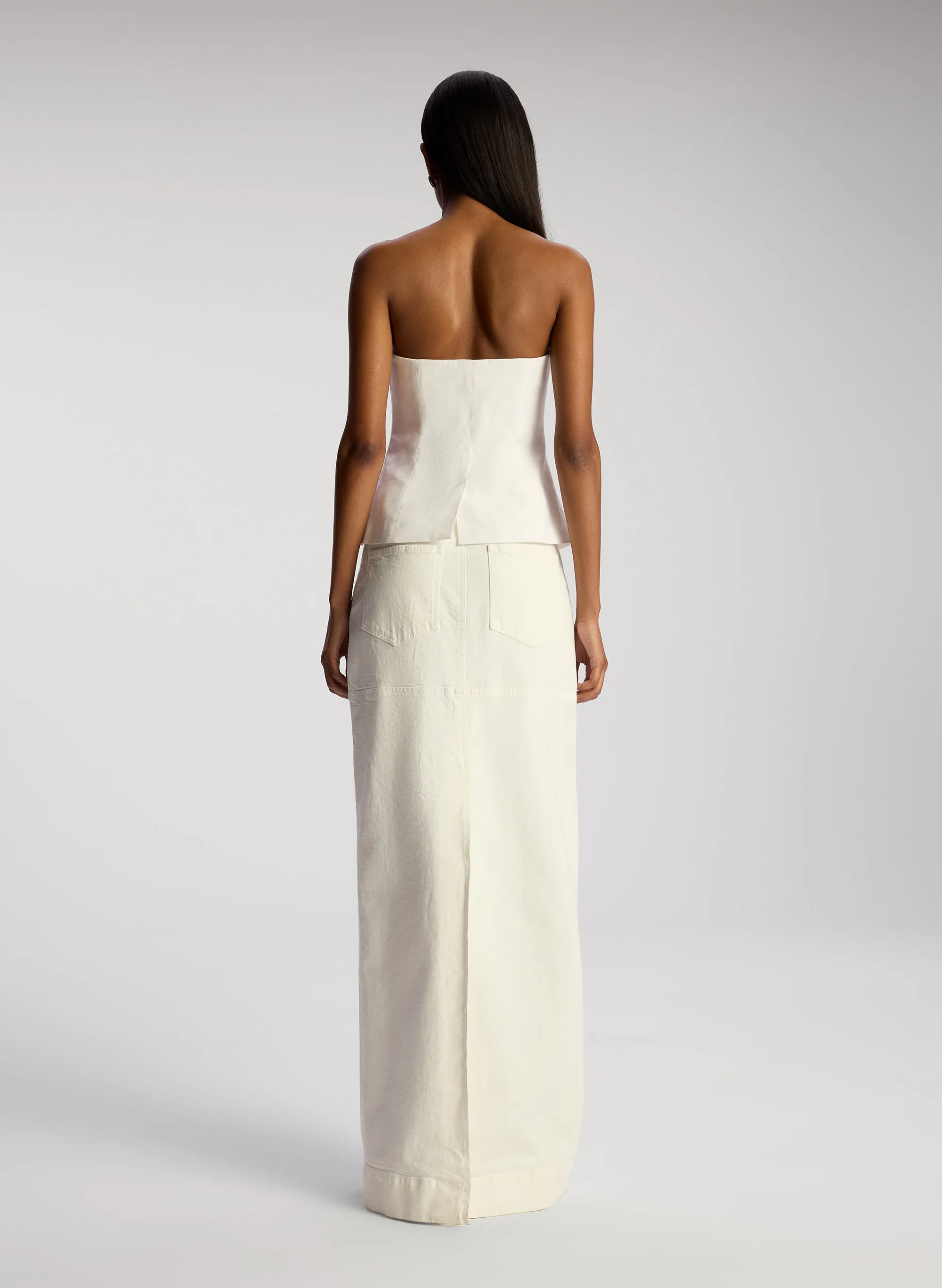 Renee Strapless Stretch Linen Top sold by A.L.C. product image thumbnail 5
