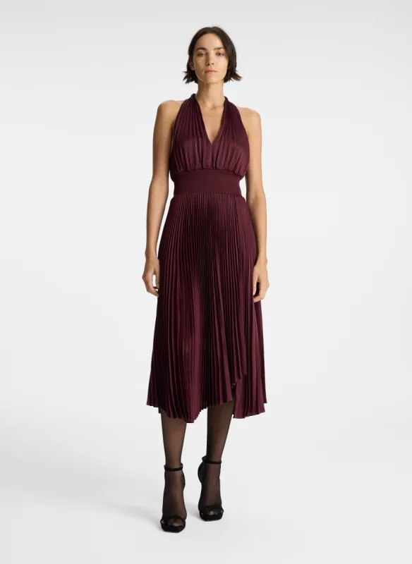 Rose Satin Pleated Dress sold by A.L.C.