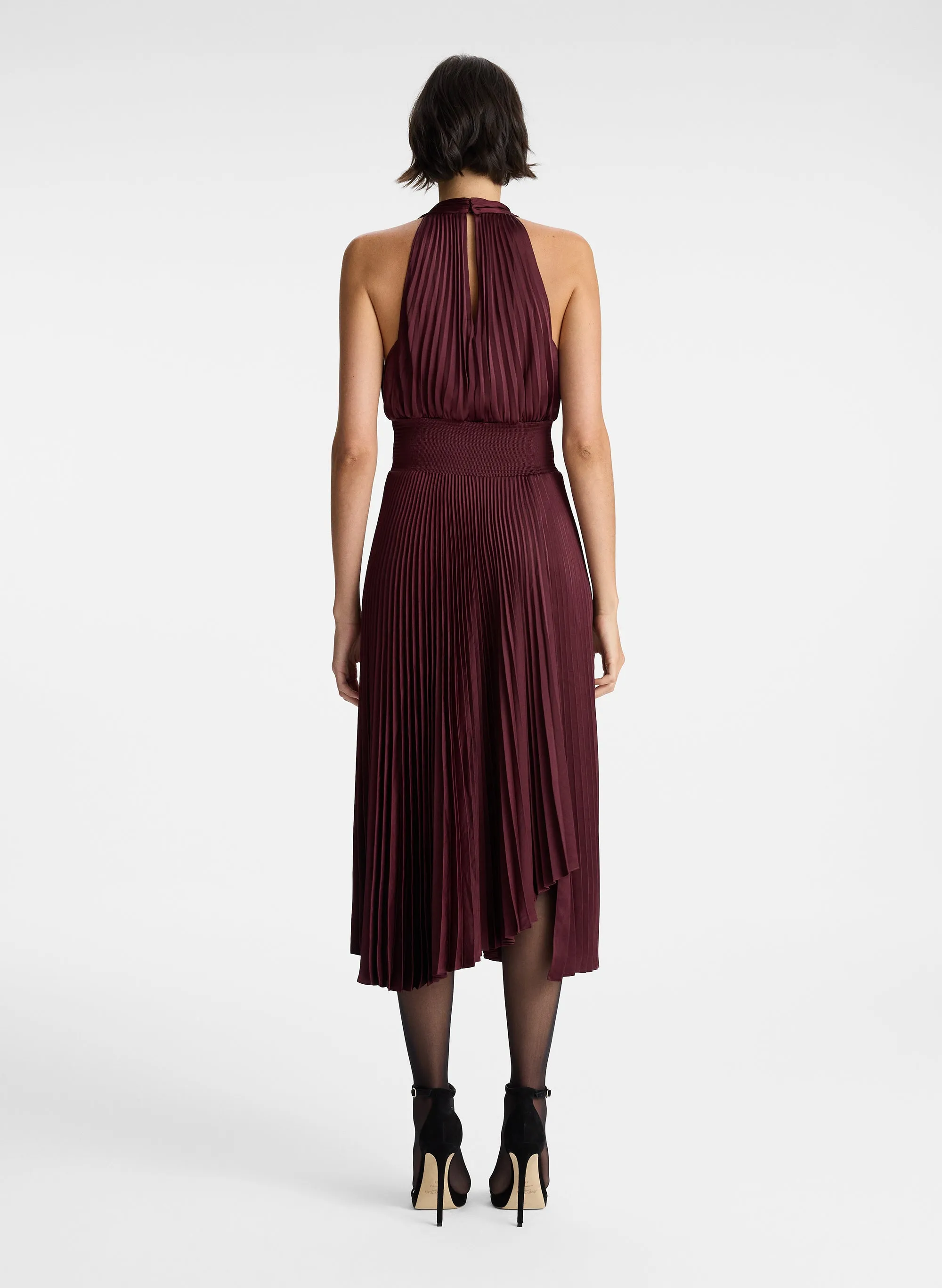 Rose Satin Pleated Dress sold by A.L.C. product image thumbnail 5