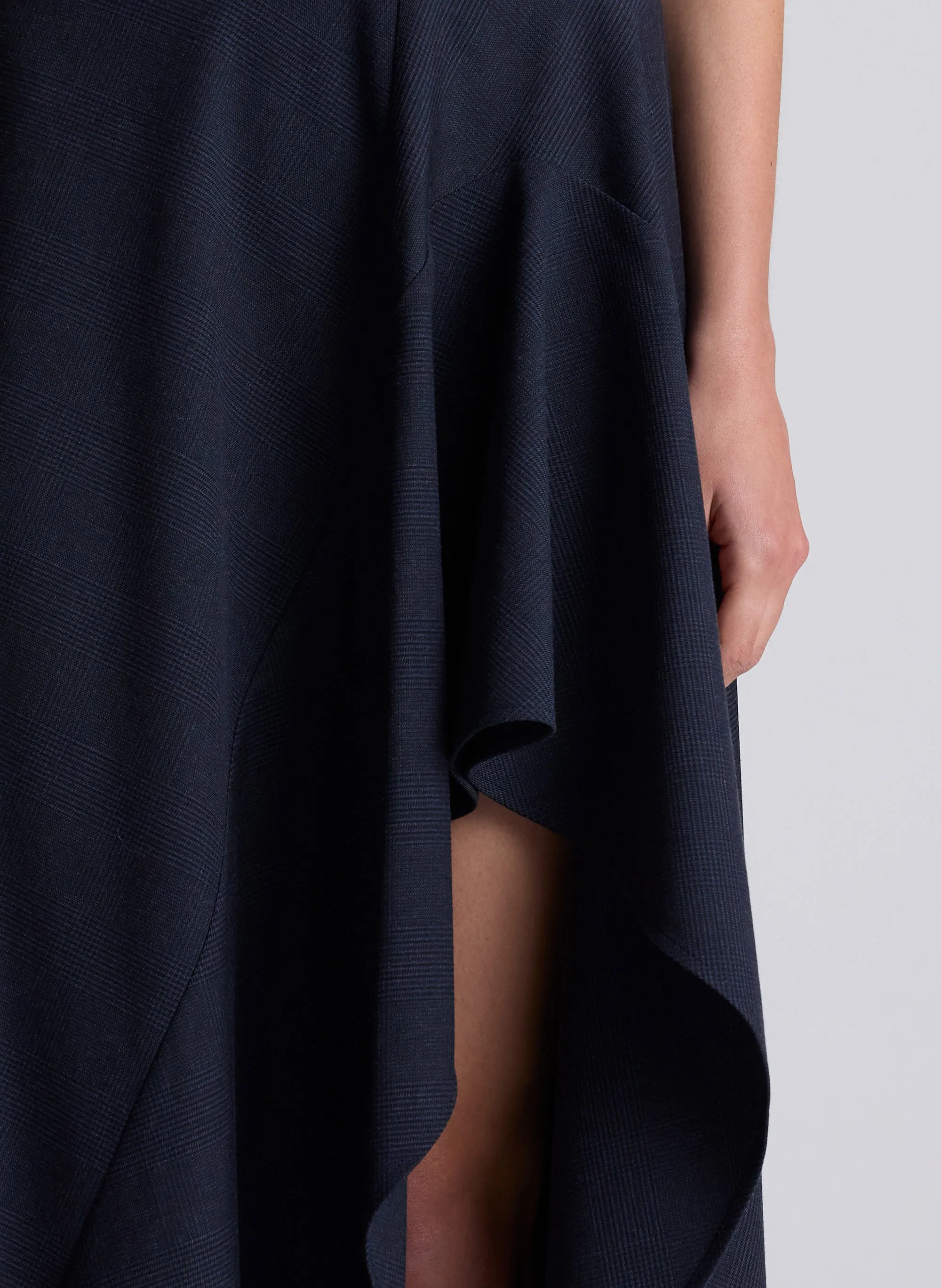 Navy Plaid Midi Skirt sold by A.L.C. product image thumbnail 2