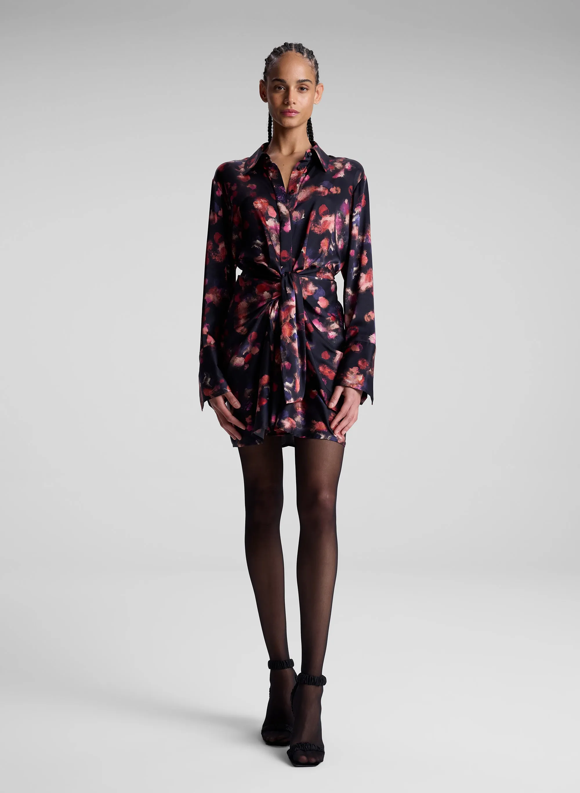 Mia Stretch Silk Mini Shirtdress sold by A.L.C.