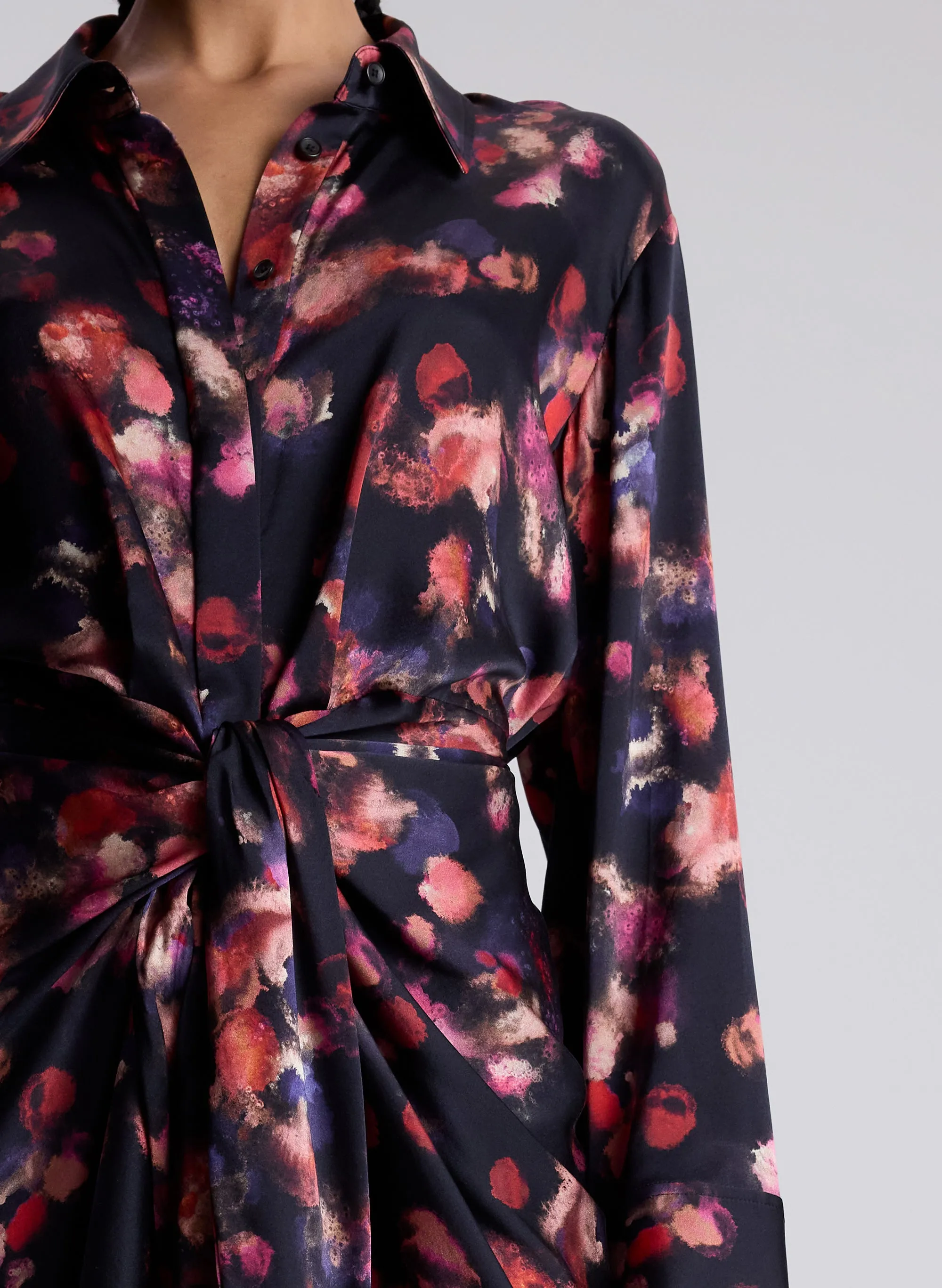 Mia Stretch Silk Mini Shirtdress sold by A.L.C. product image thumbnail 2