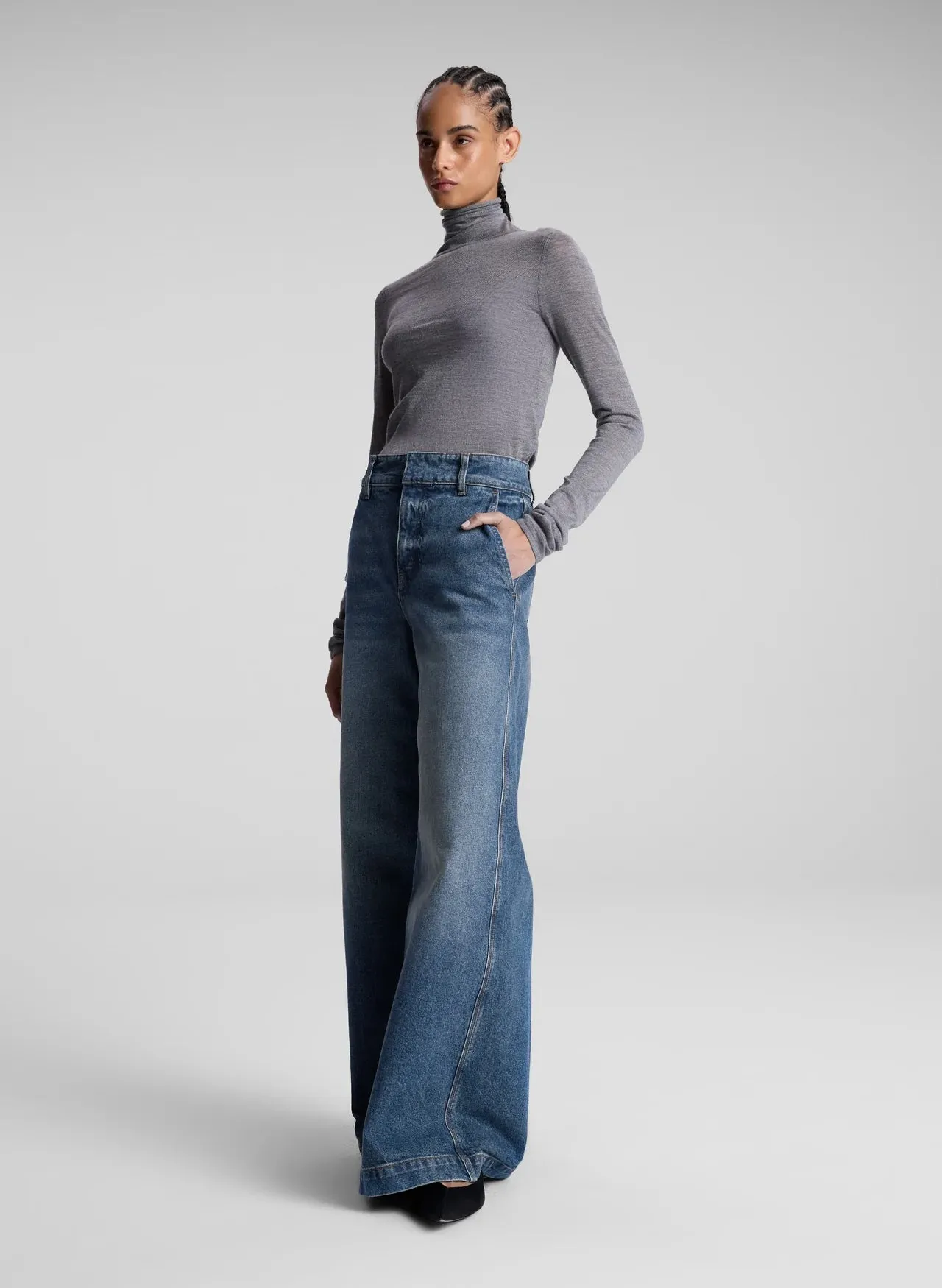 Grant Stretch Wide Leg Jean sold by A.L.C. product image thumbnail 4