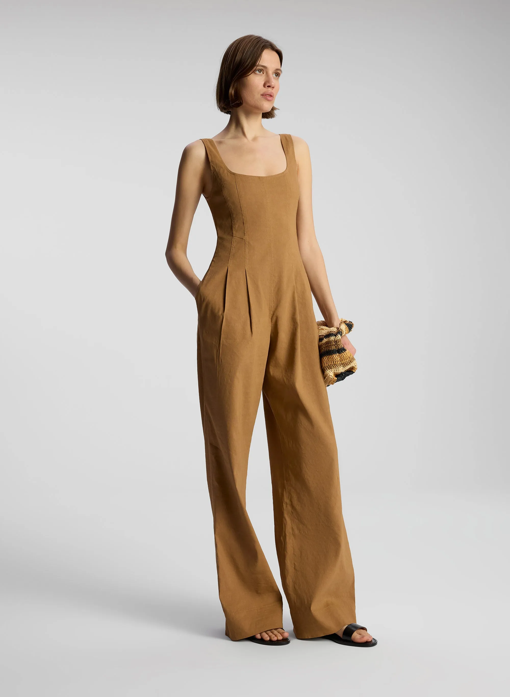Isabel Stretch Linen Jumpsuit sold by A.L.C. product image thumbnail 3