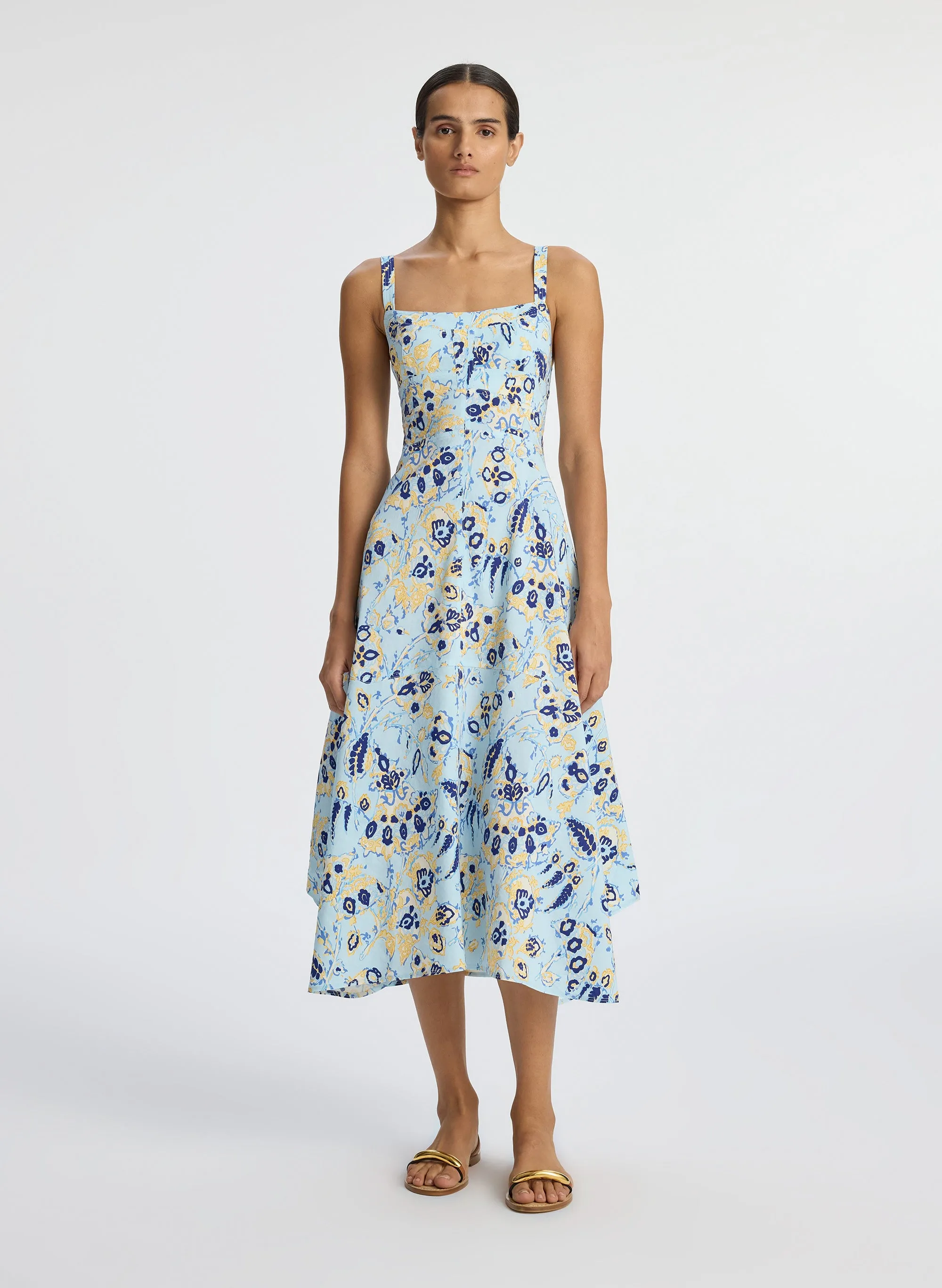 Harlow Linen Midi Dress sold by A.L.C. product image thumbnail 3