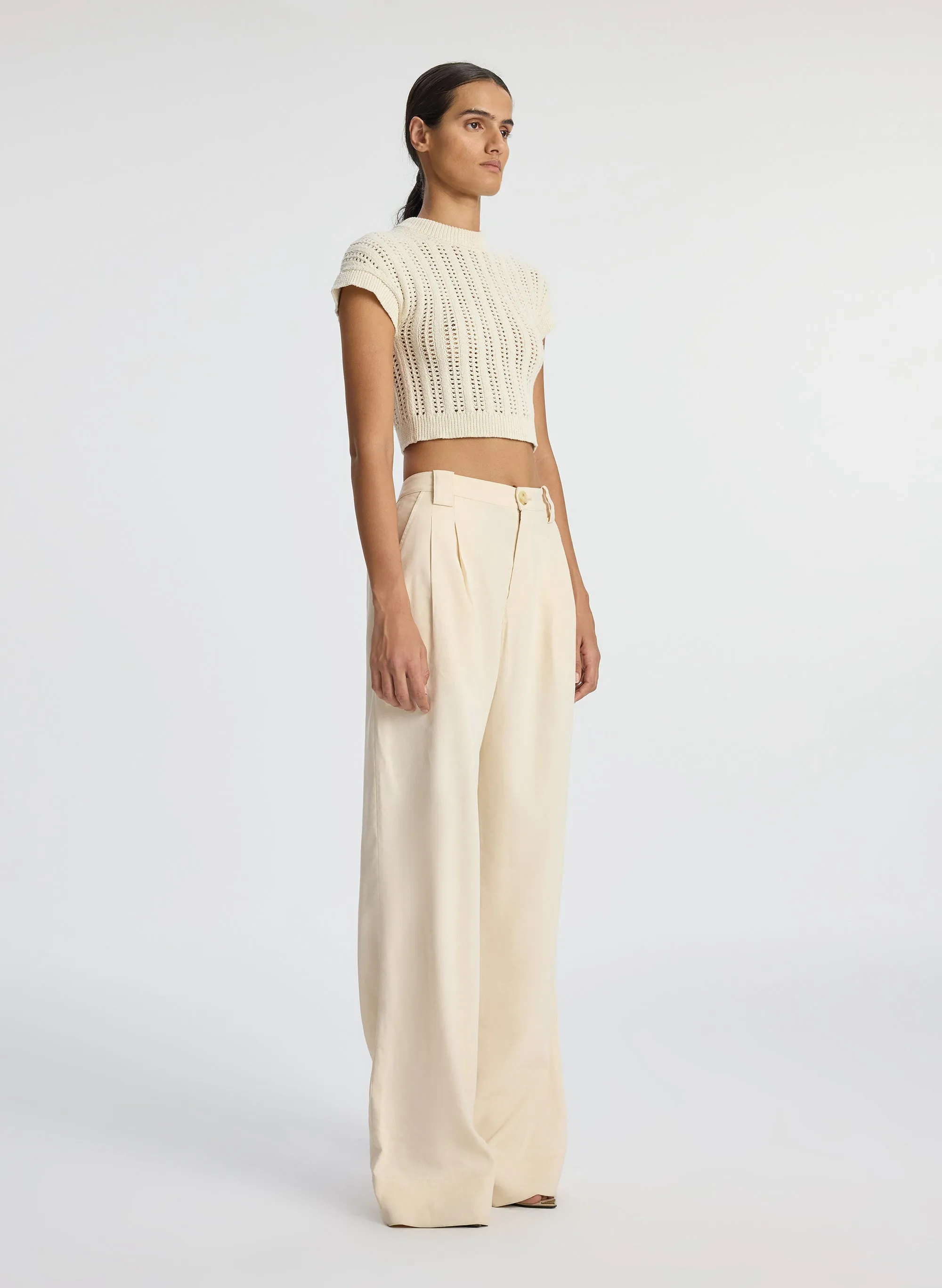 Amalie Cropped Crochet Top sold by A.L.C. product image thumbnail 4