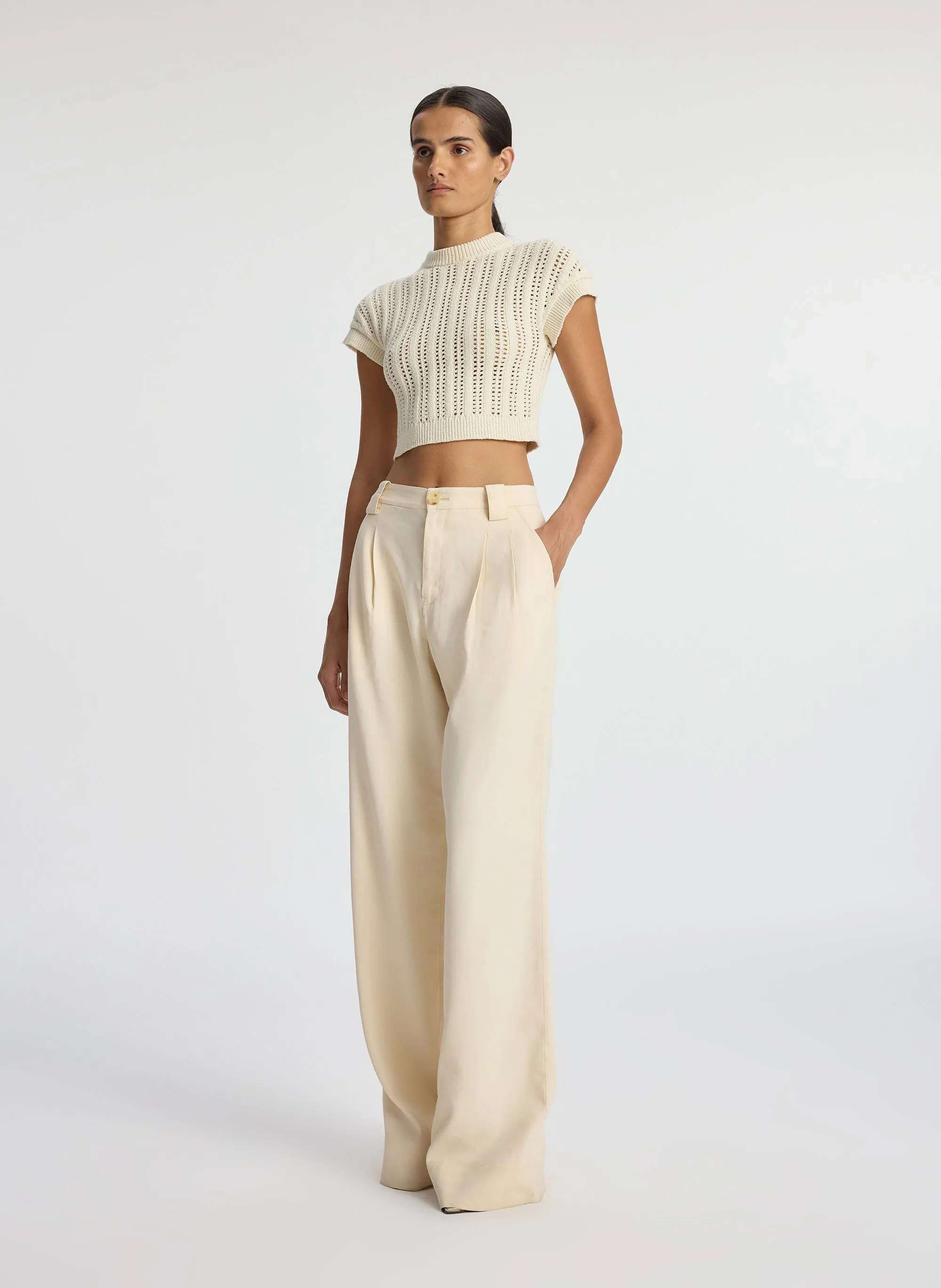Amalie Cropped Crochet Top sold by A.L.C. product image thumbnail 5