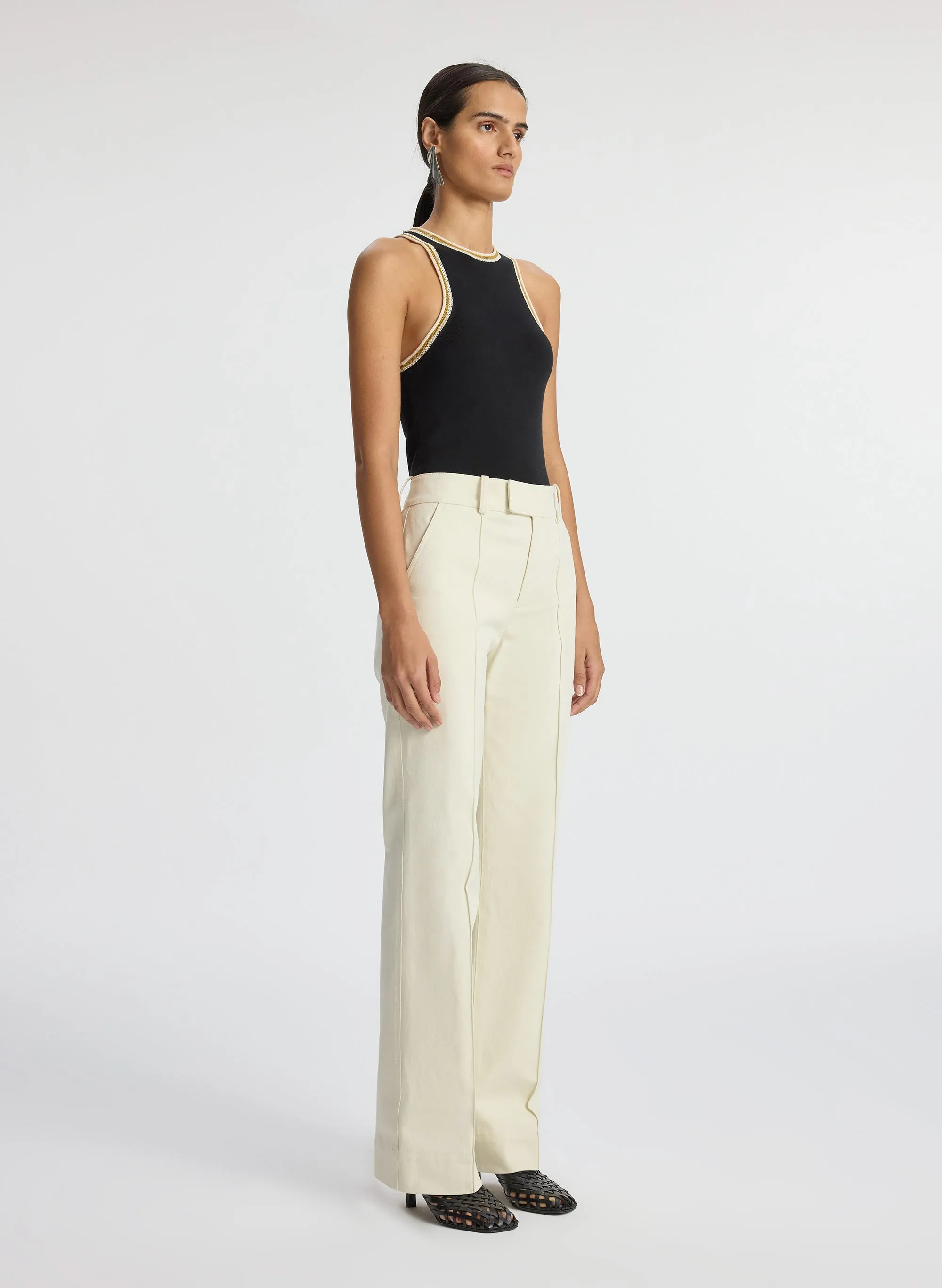 Nelly Contrast Trim Knit Tank sold by A.L.C. product image thumbnail 4