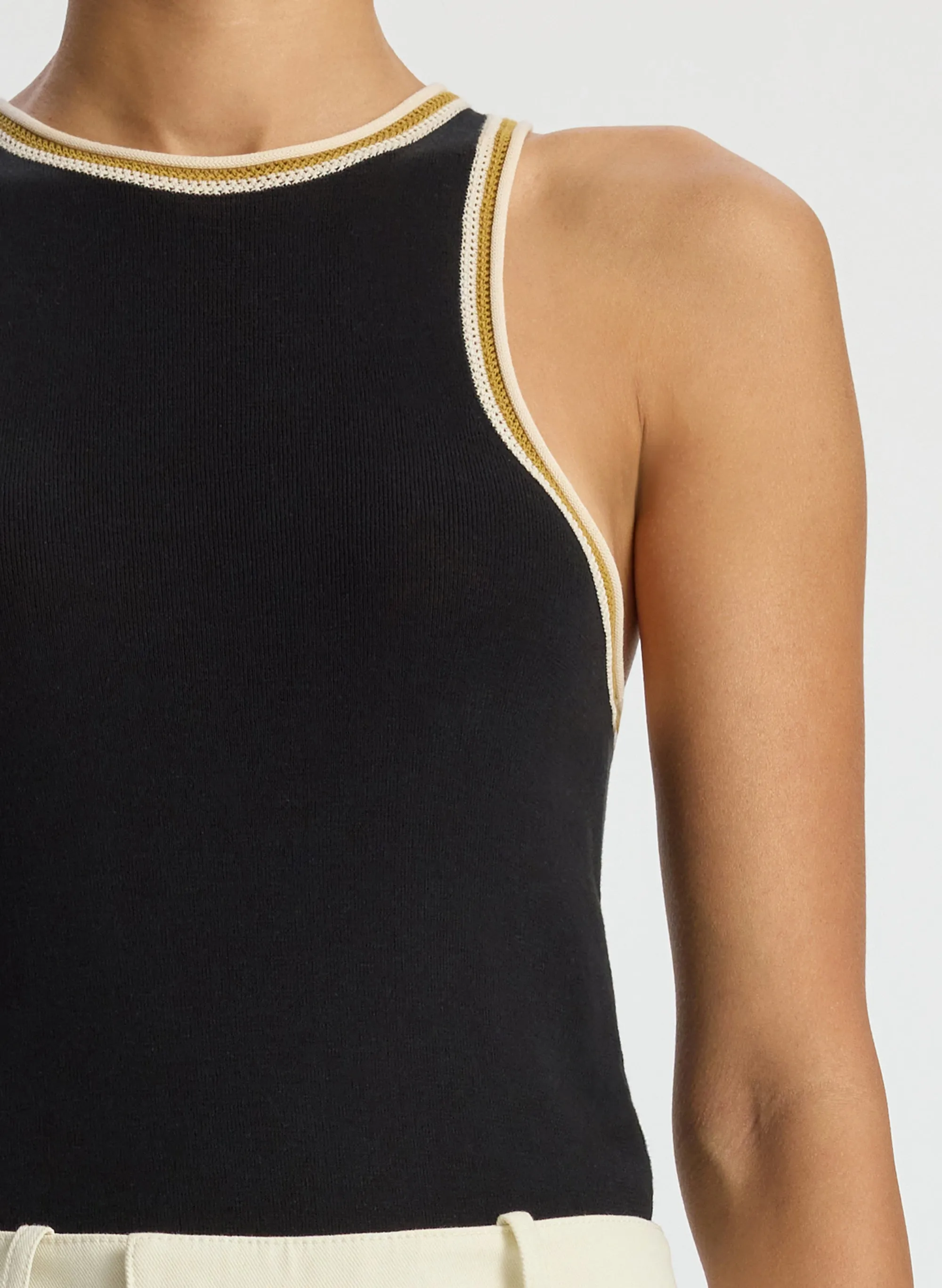 Nelly Contrast Trim Knit Tank sold by A.L.C. product image thumbnail 2