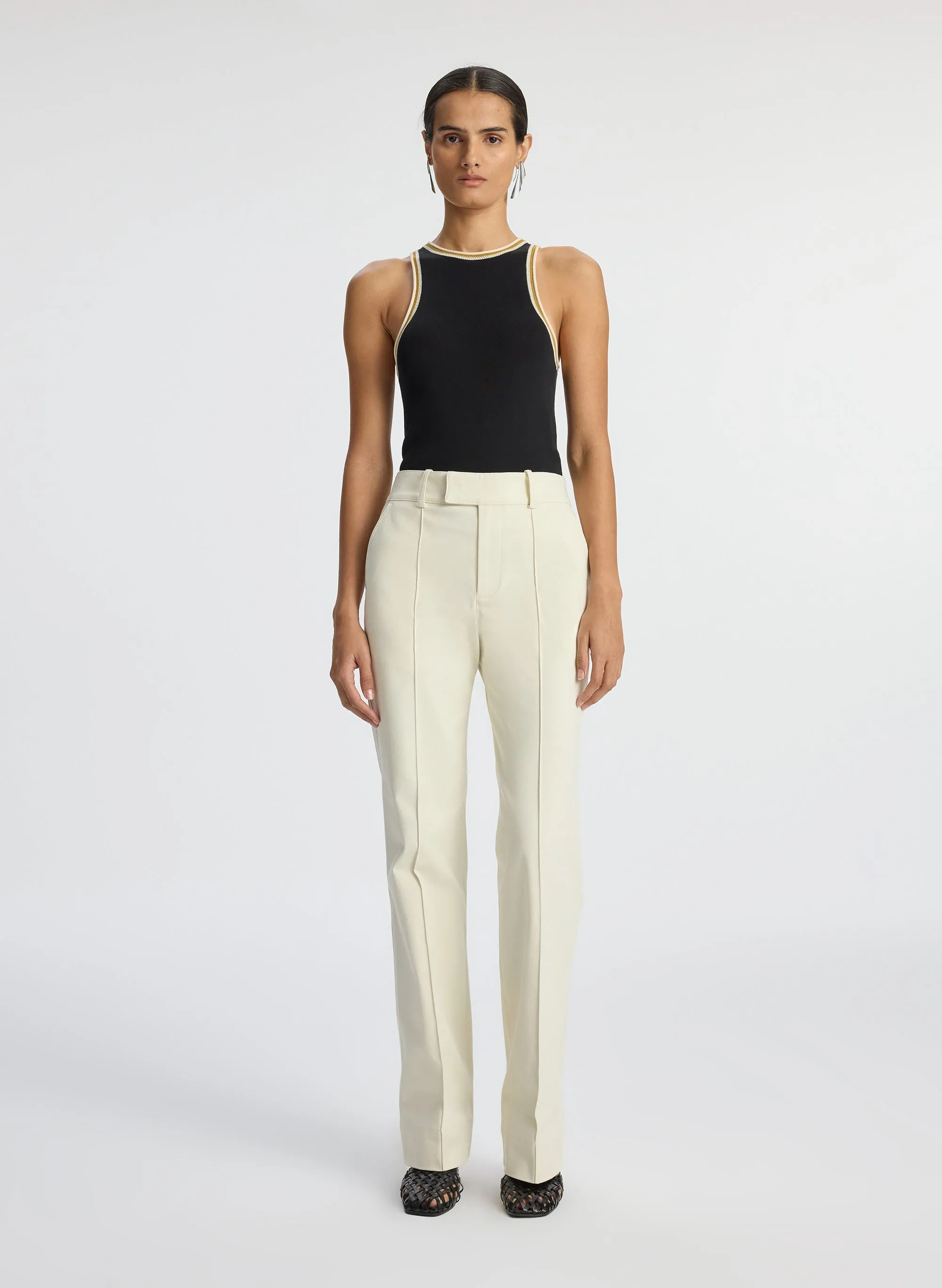 Nelly Contrast Trim Knit Tank sold by A.L.C. product image thumbnail 3