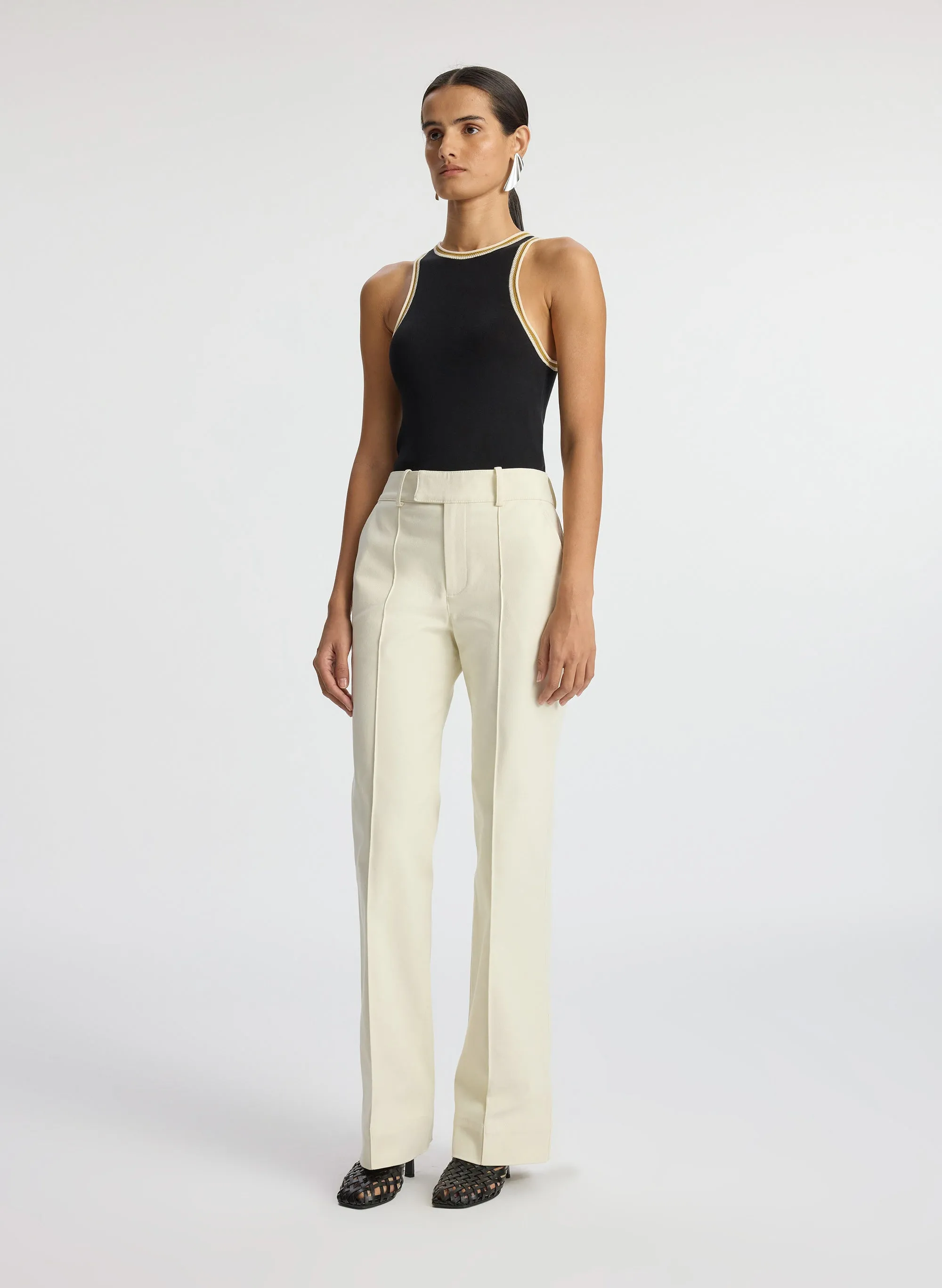 Nelly Contrast Trim Knit Tank sold by A.L.C. product image thumbnail 5