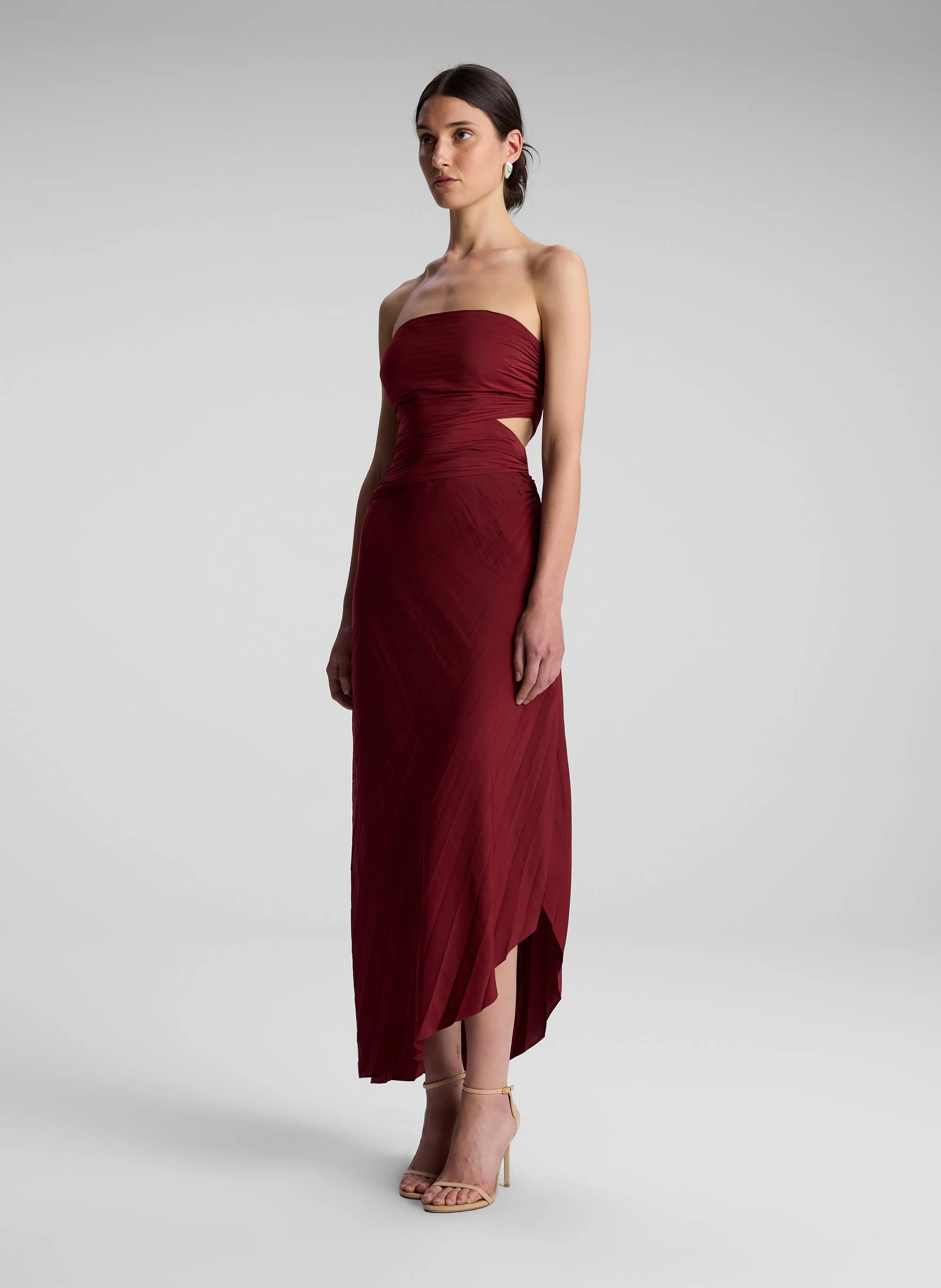 Andie Strapless Pleated Dress sold by A.L.C. product image thumbnail 4